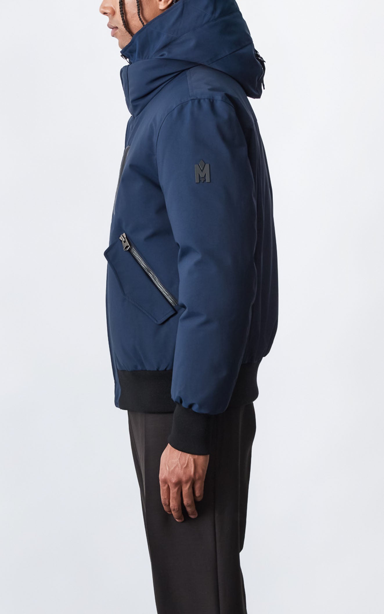 DIXON 2-In-1 down bomber jacket with hooded bib for men - 5