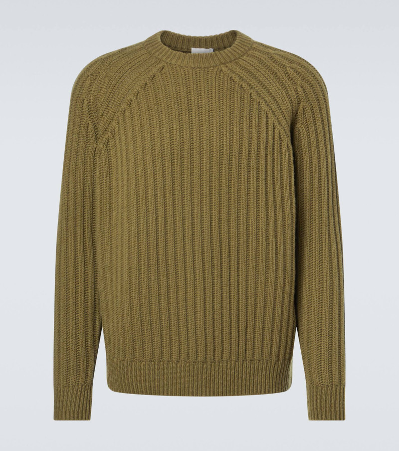Ribbed-knit wool and cashmere sweater 1