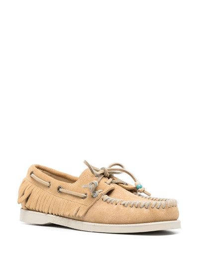 Alanui fringed beaded boat shoes outlook