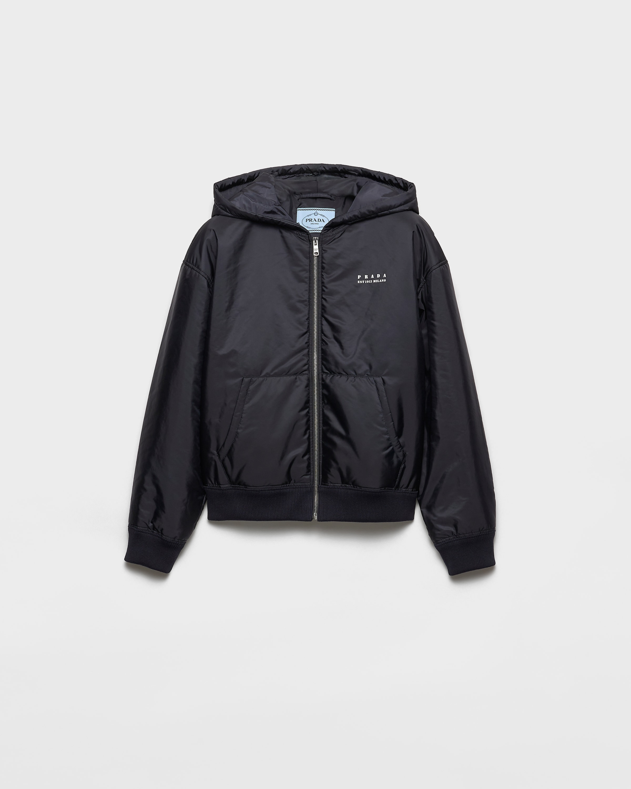 Lightweight Re-Nylon hooded blouson jacket - 1