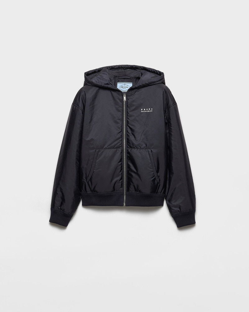 Lightweight Re-Nylon hooded blouson jacket 1