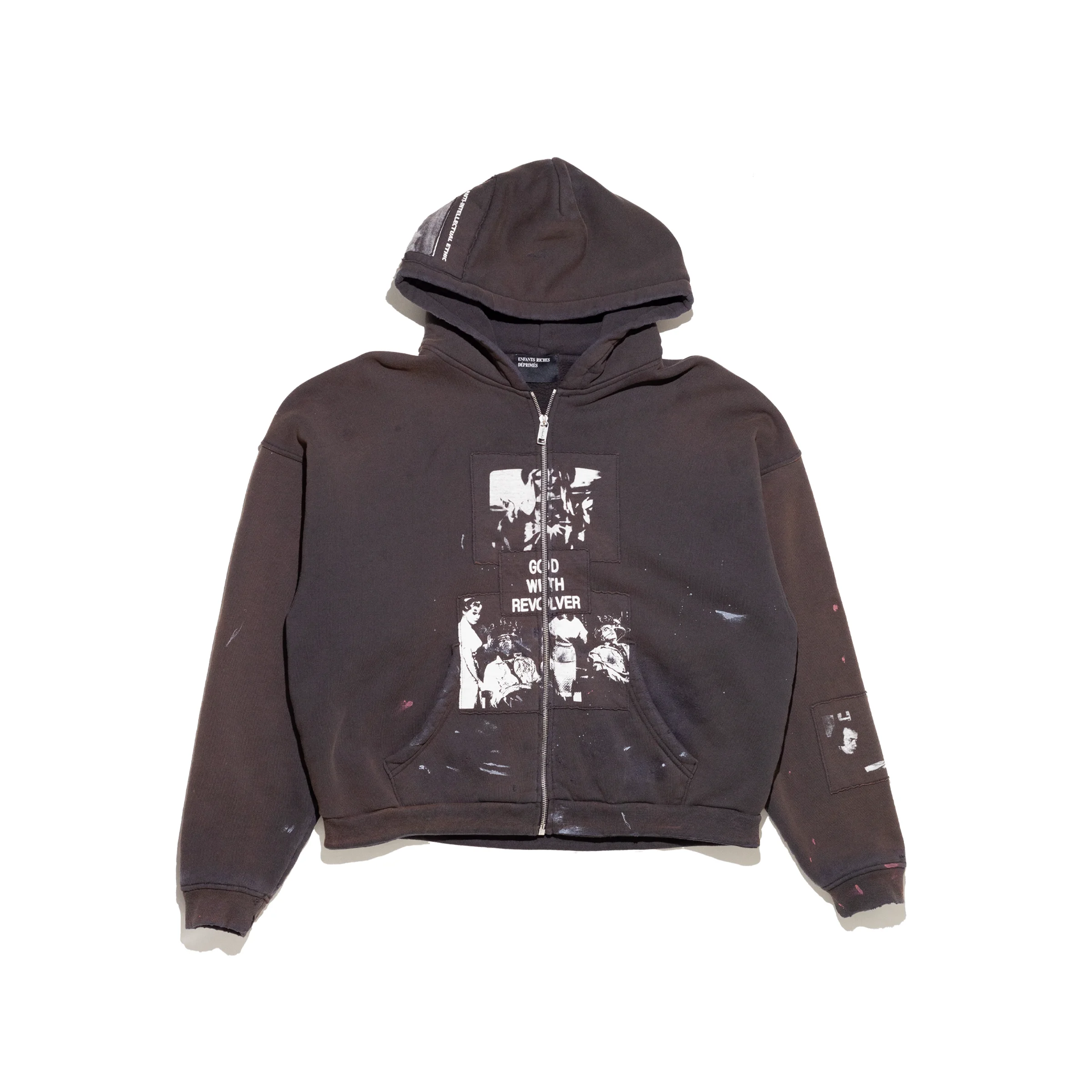 GOD WITH REVOLVER ZIP HOODIE - 1