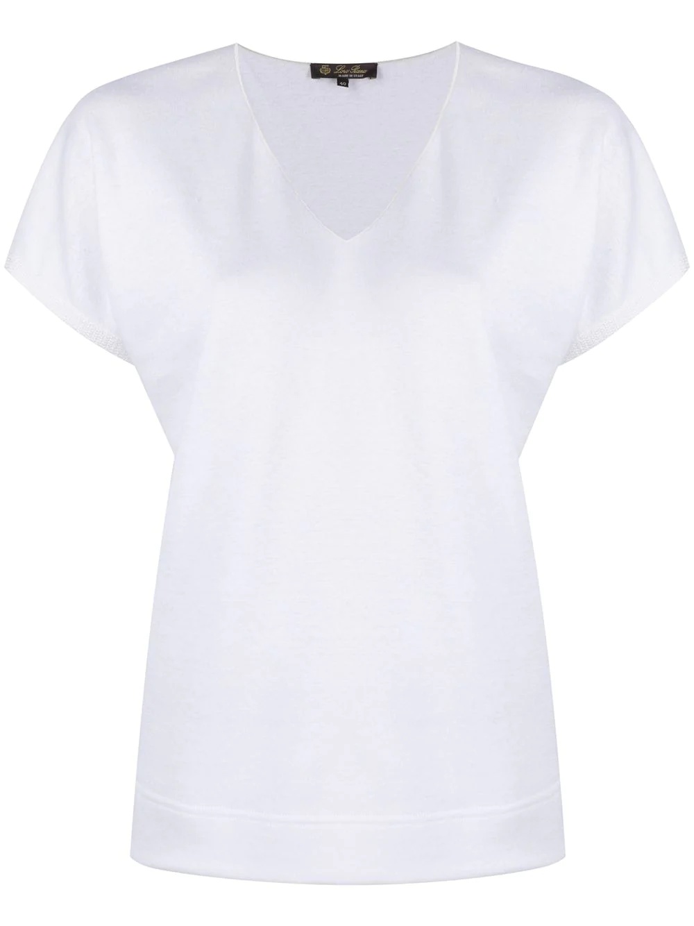 V-neck short-sleeve T-shirt - 1