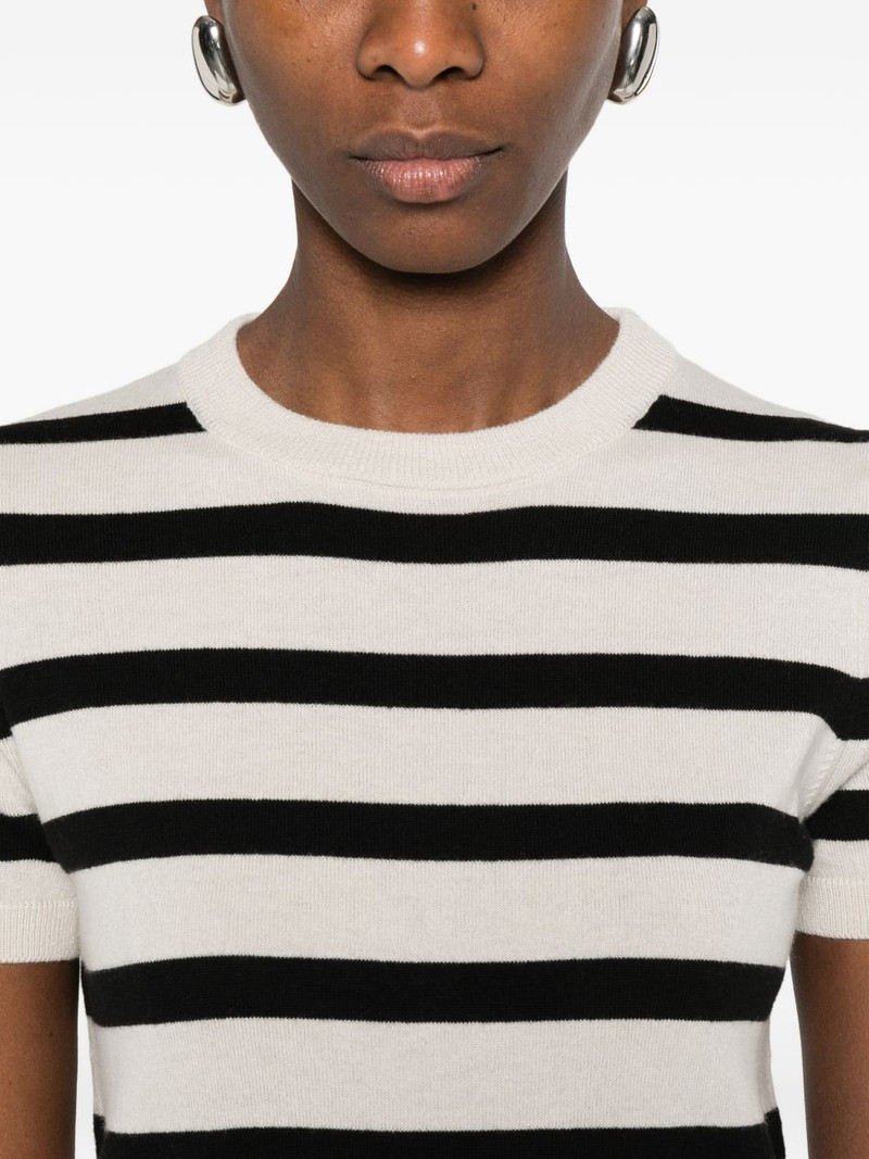 striped short-sleeve sweater 5