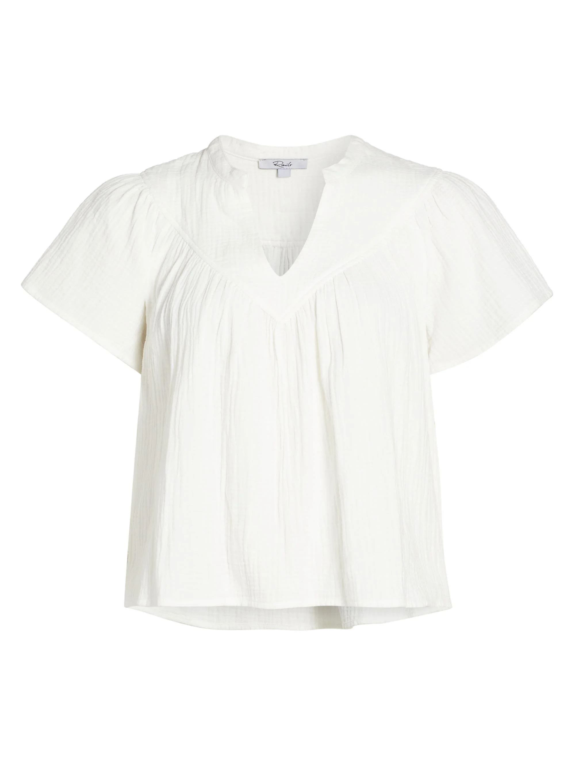 Women's Sayer Double Gauze Cotton Top - White - 1