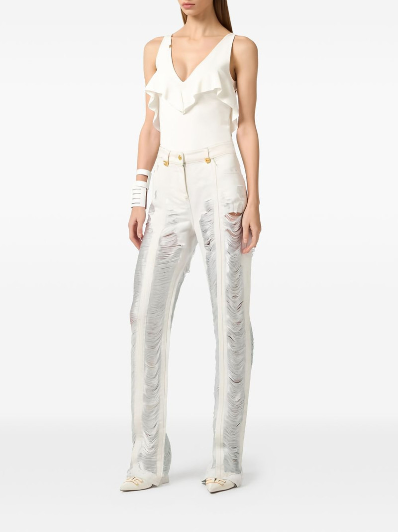 V-neck flounce bodysuit 4