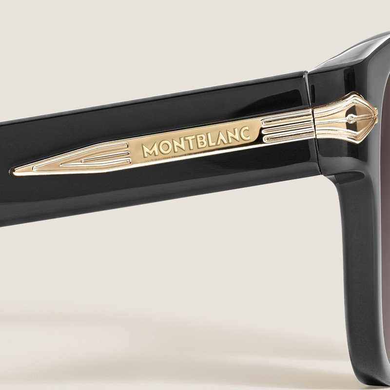 Montblanc SQUARED SUNGLASSES WITH BLACK ACETATE FRAME outlook