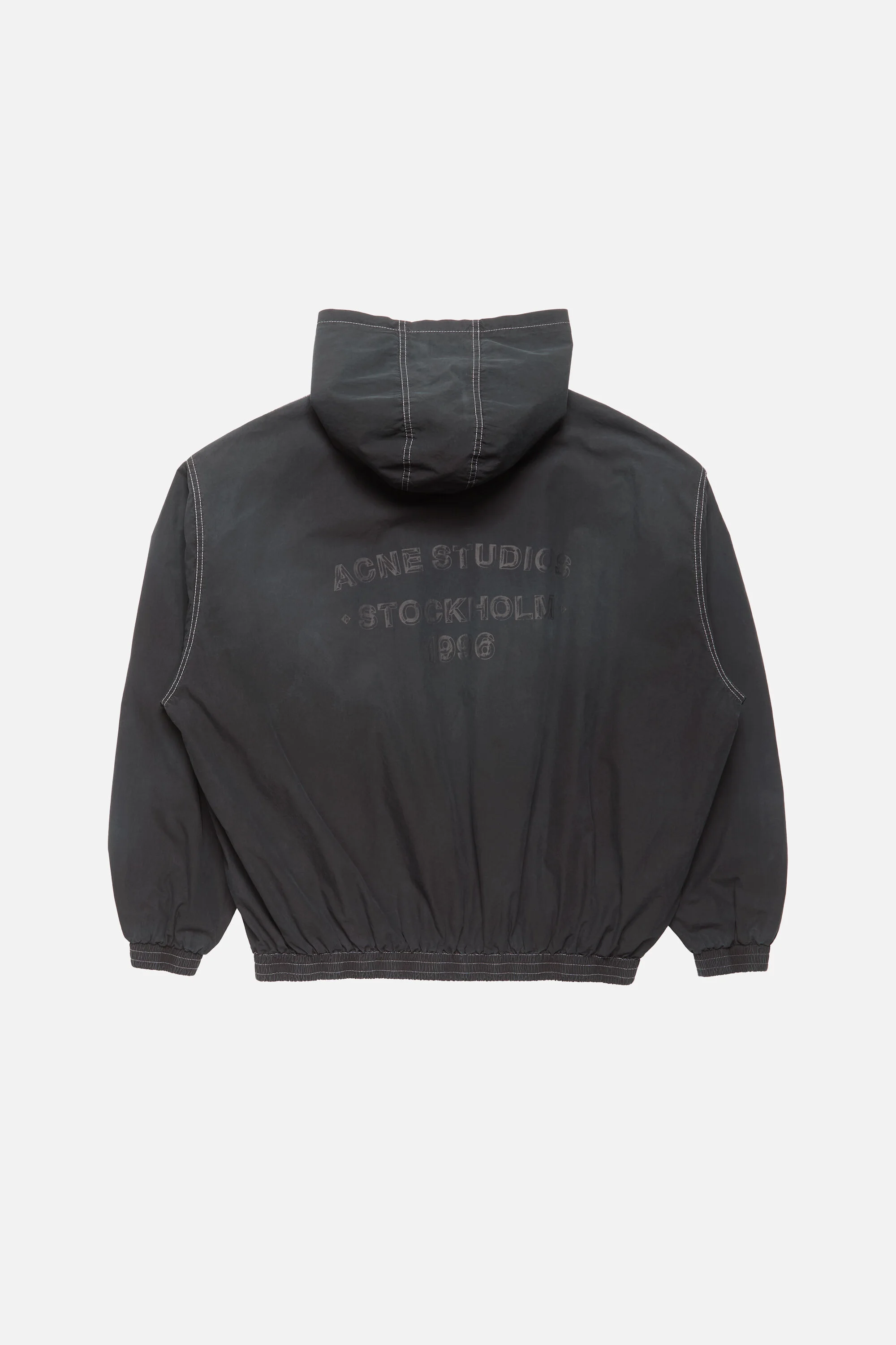 Hooded logo jacket - Black - 1