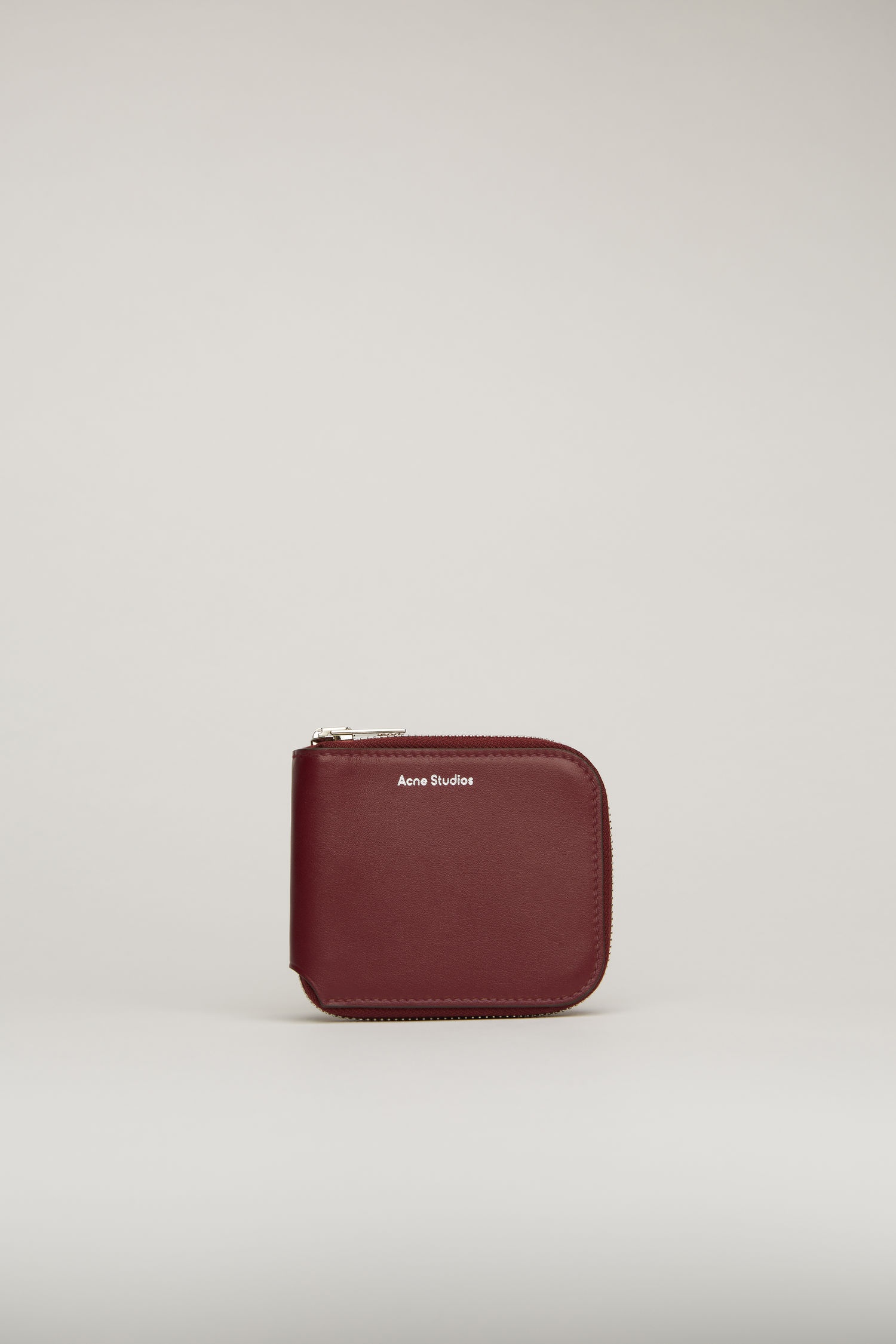 Compact bifold wallet burgundy - 1