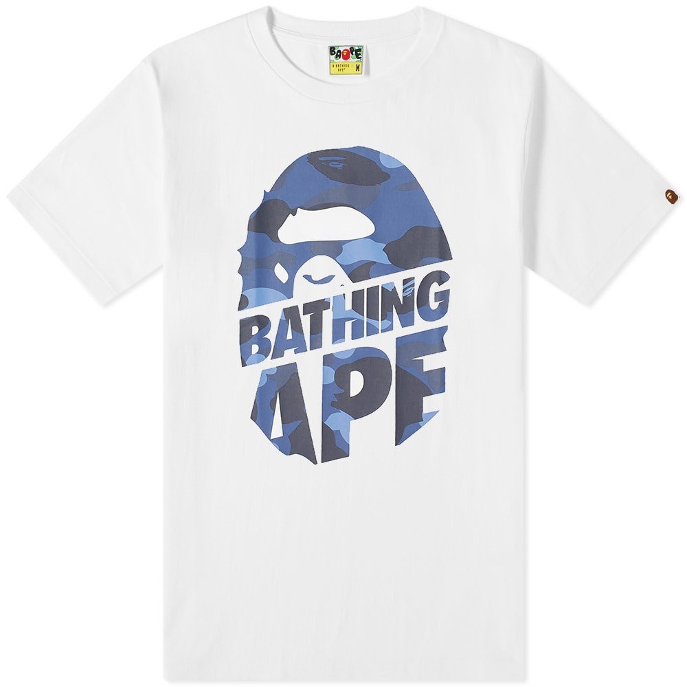 A Bathing Ape Colour Camo Peek Ape Head Tee - 1