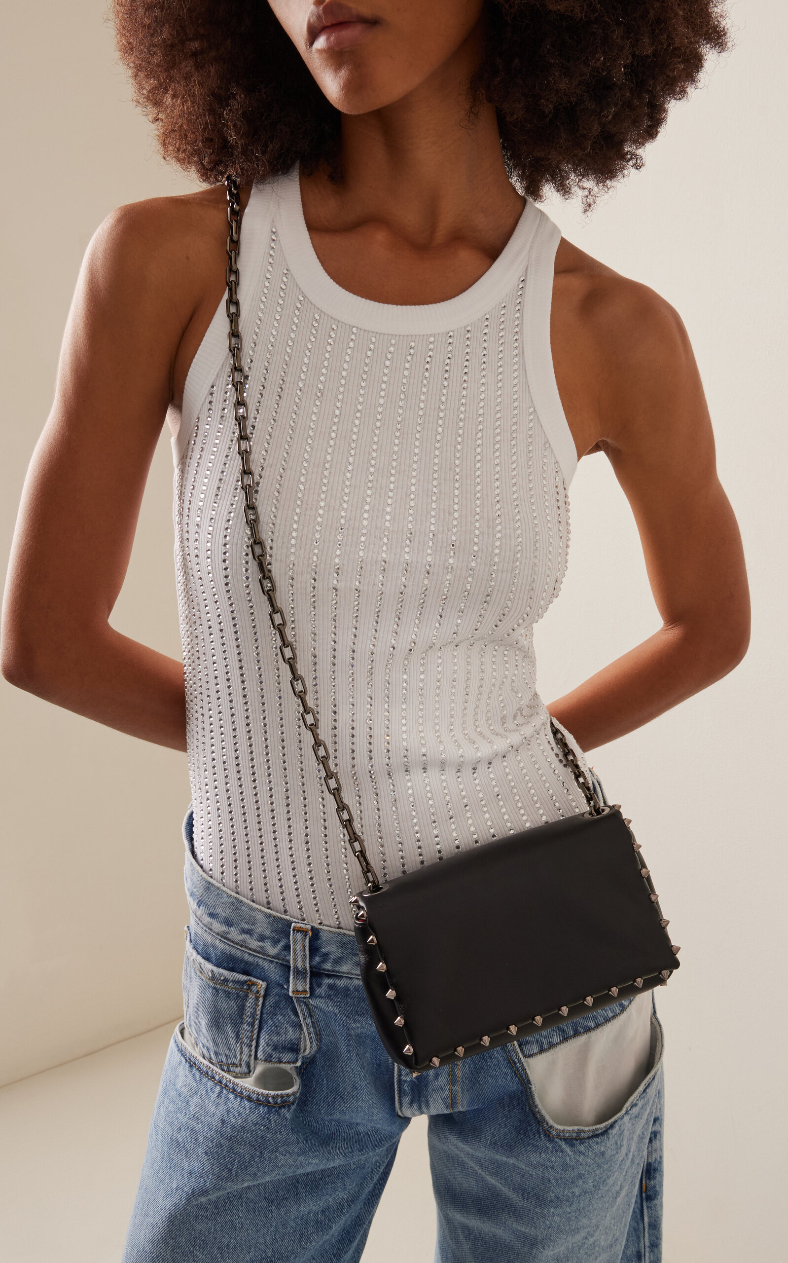 Spiky Leather Pouch black - 2