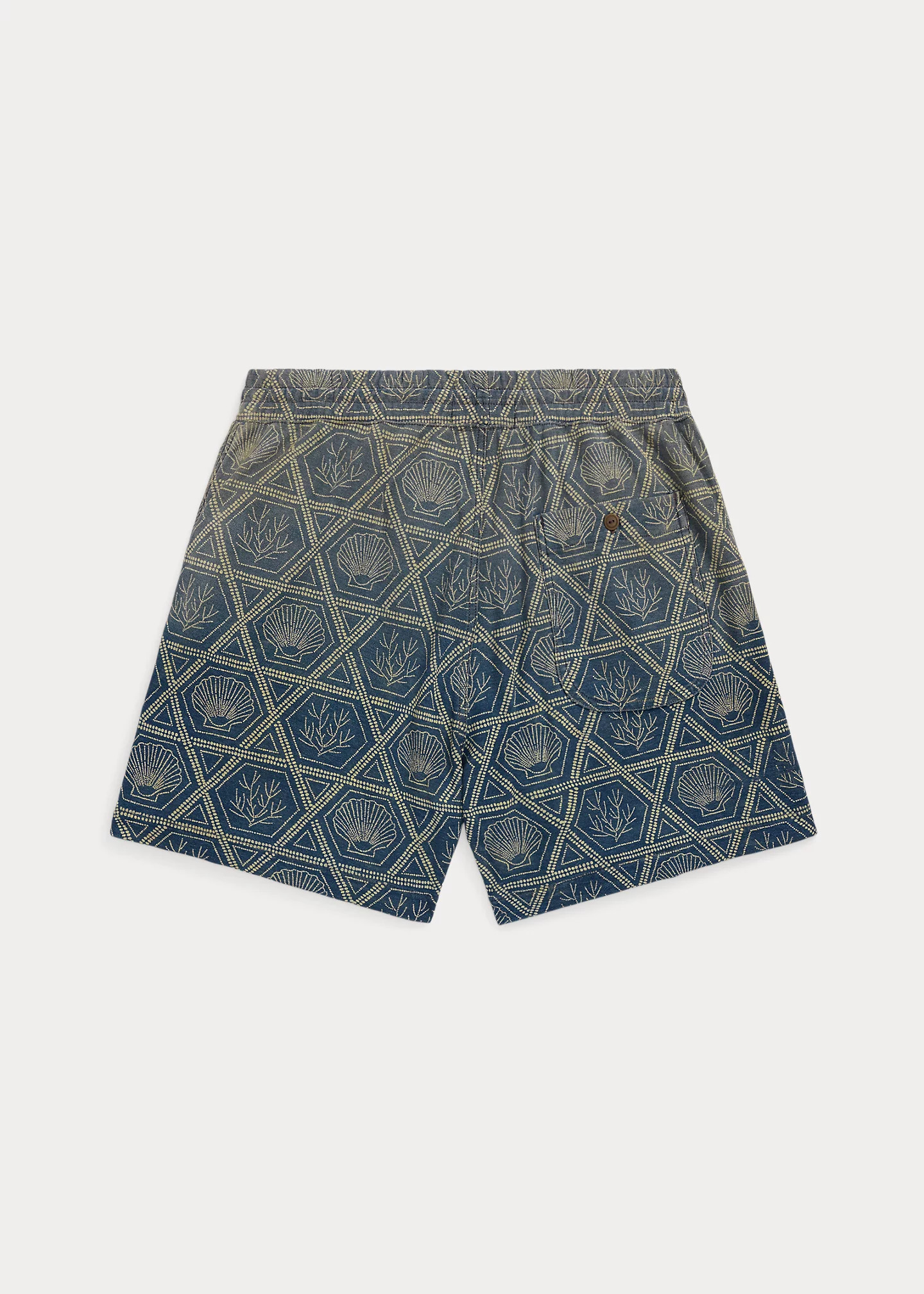 Indigo Shell-Print Jersey Short - 2