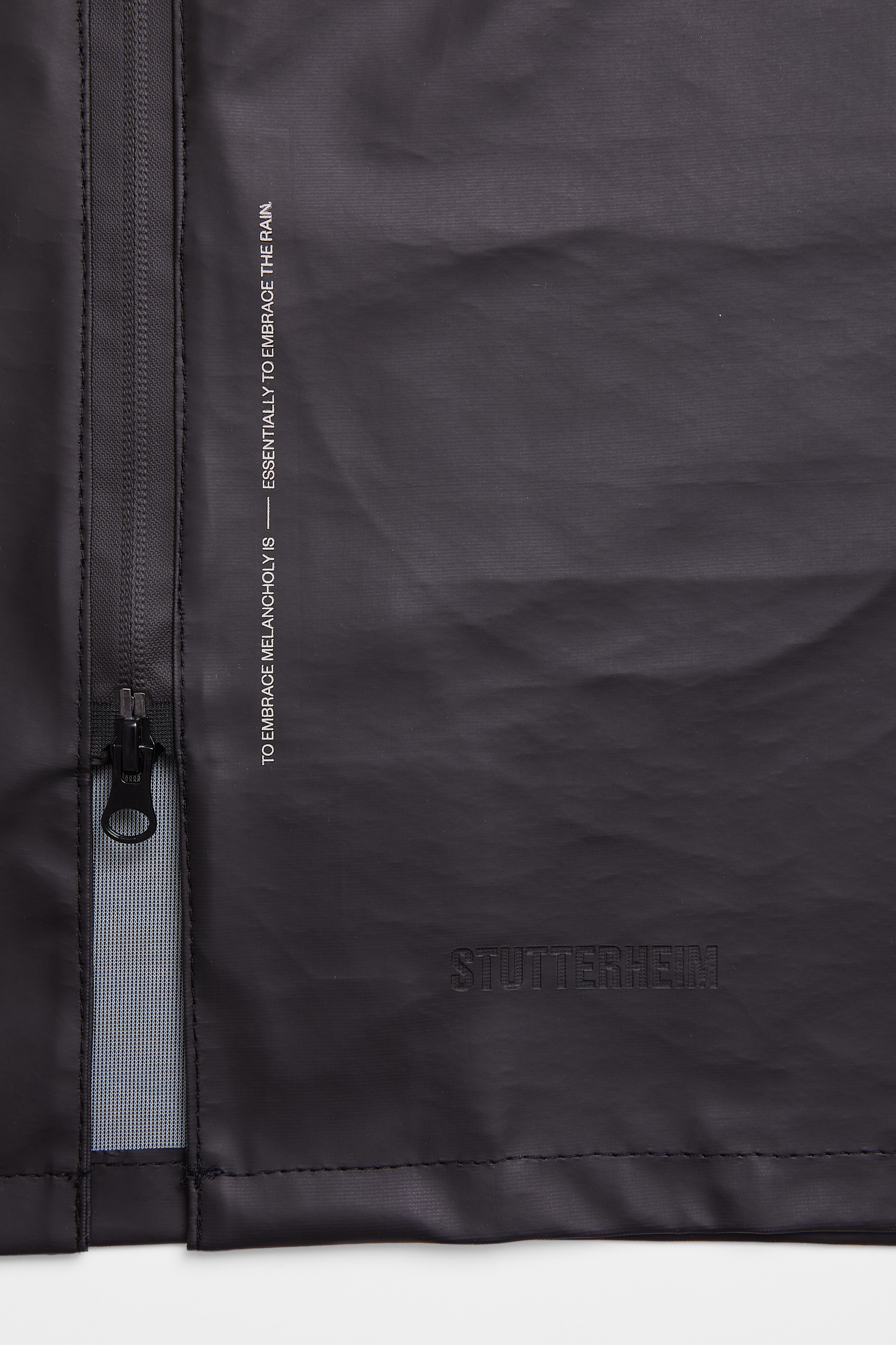 Stockholm Lightwight Zip Raincoat Black - 8