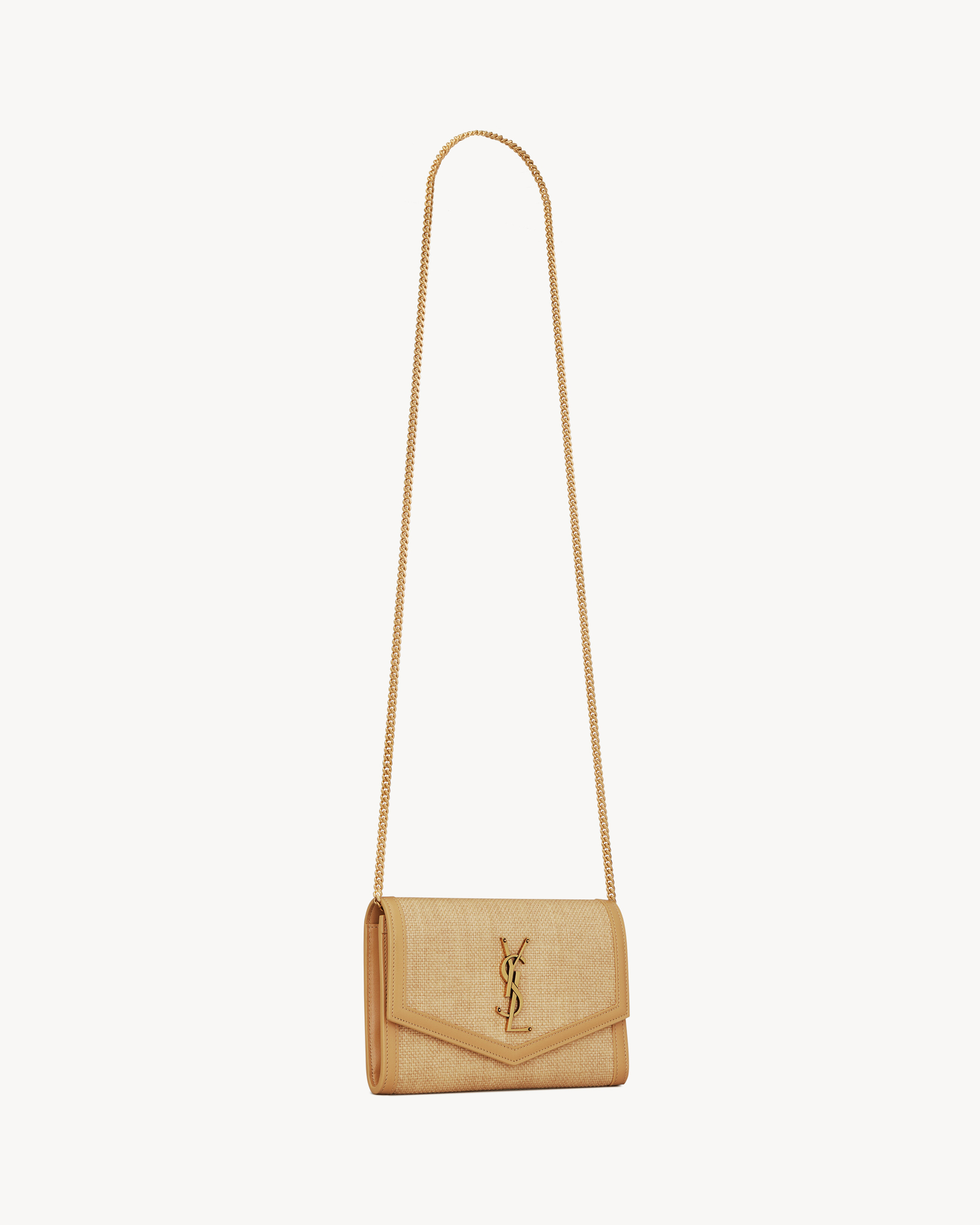 UPTOWN CHAIN WALLET IN MICRO RAFFIA - 7