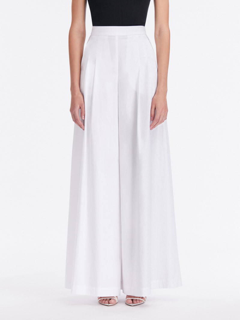 Oscar de la Renta WIDE LEG COTTON TWILL PANT outlook