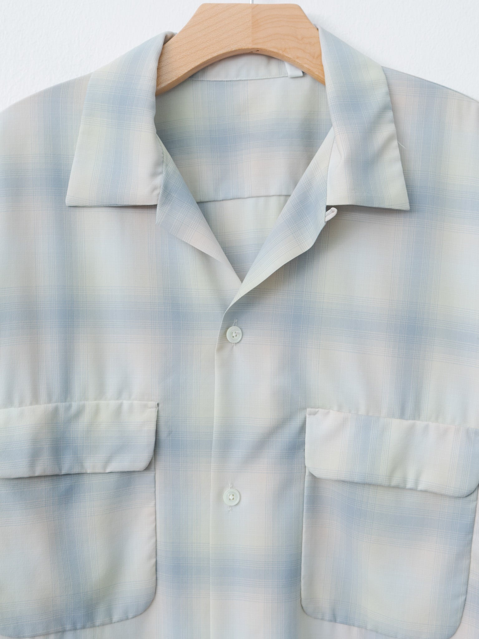 Open Collared SS Shirt - Pale Ombre - 5