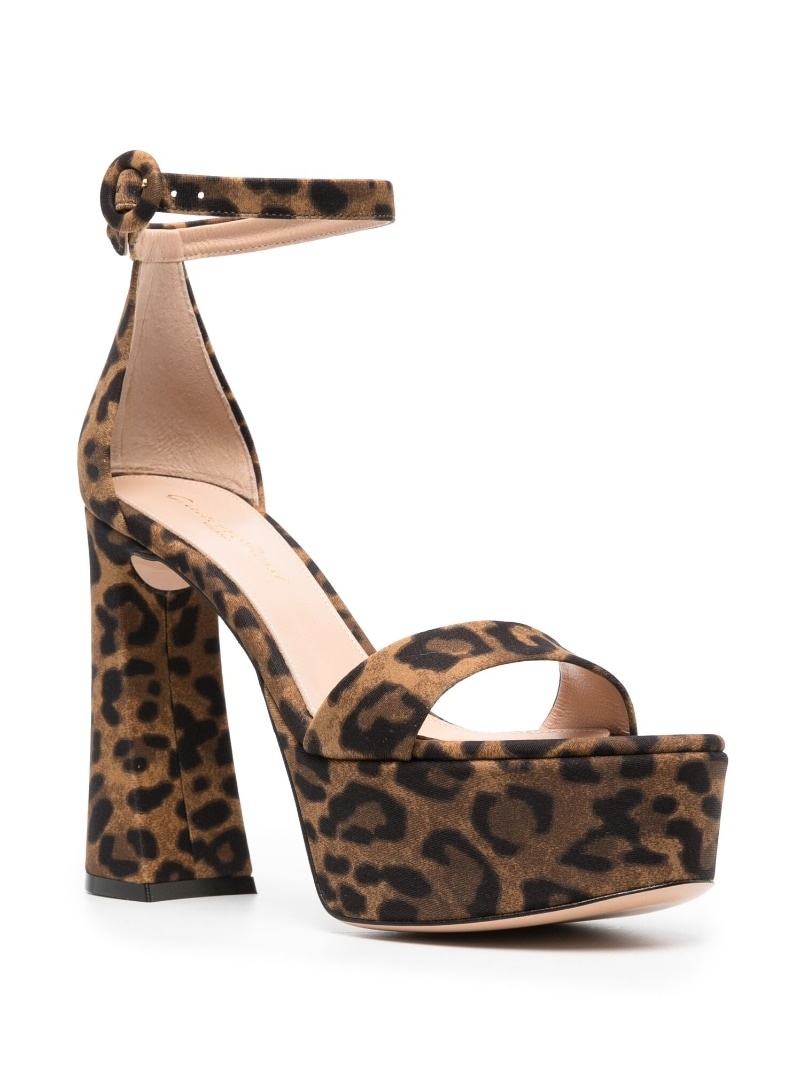 Holly 120mm leopard-print sandals - 2