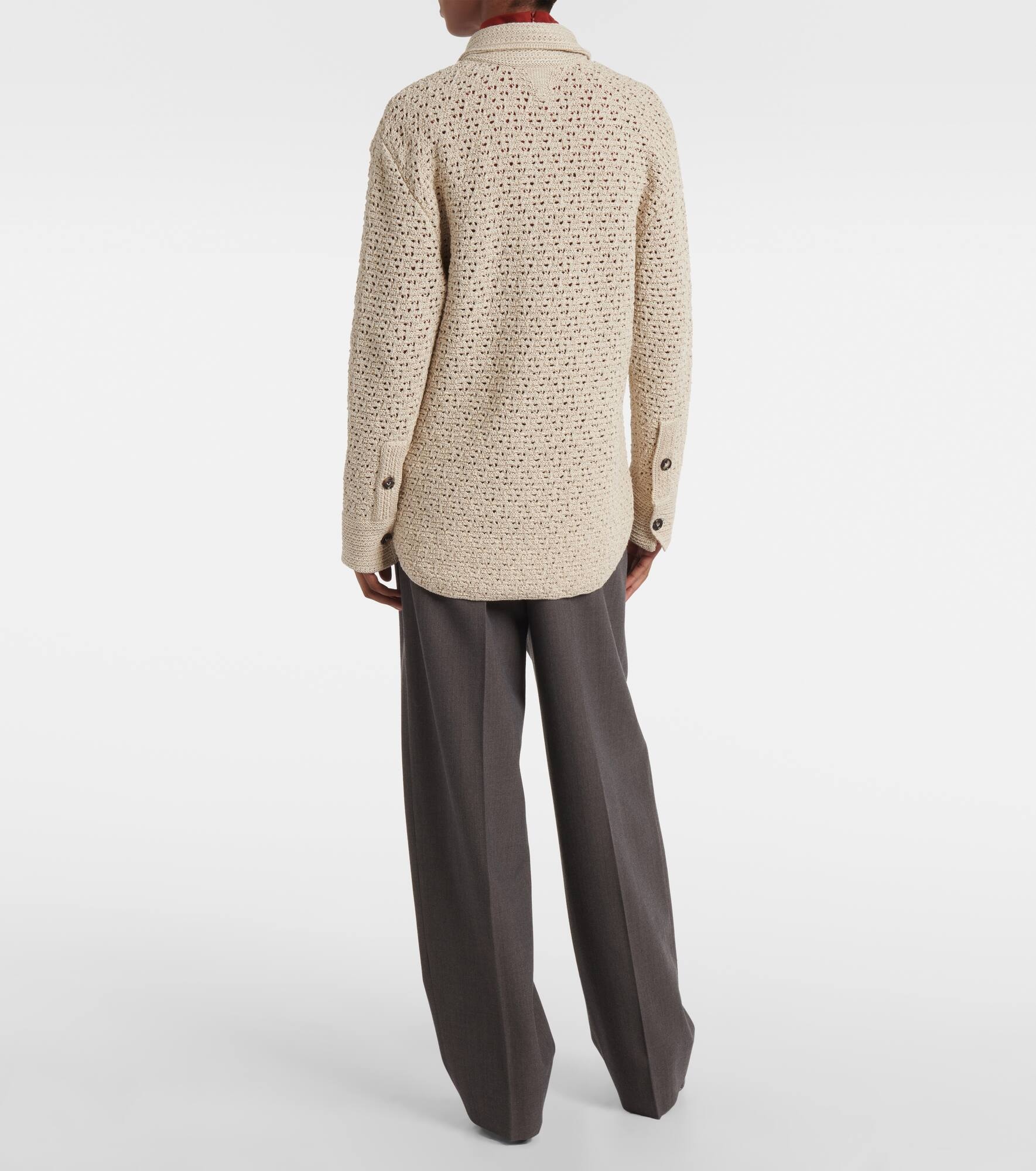 Cotton crochet shirt - 3