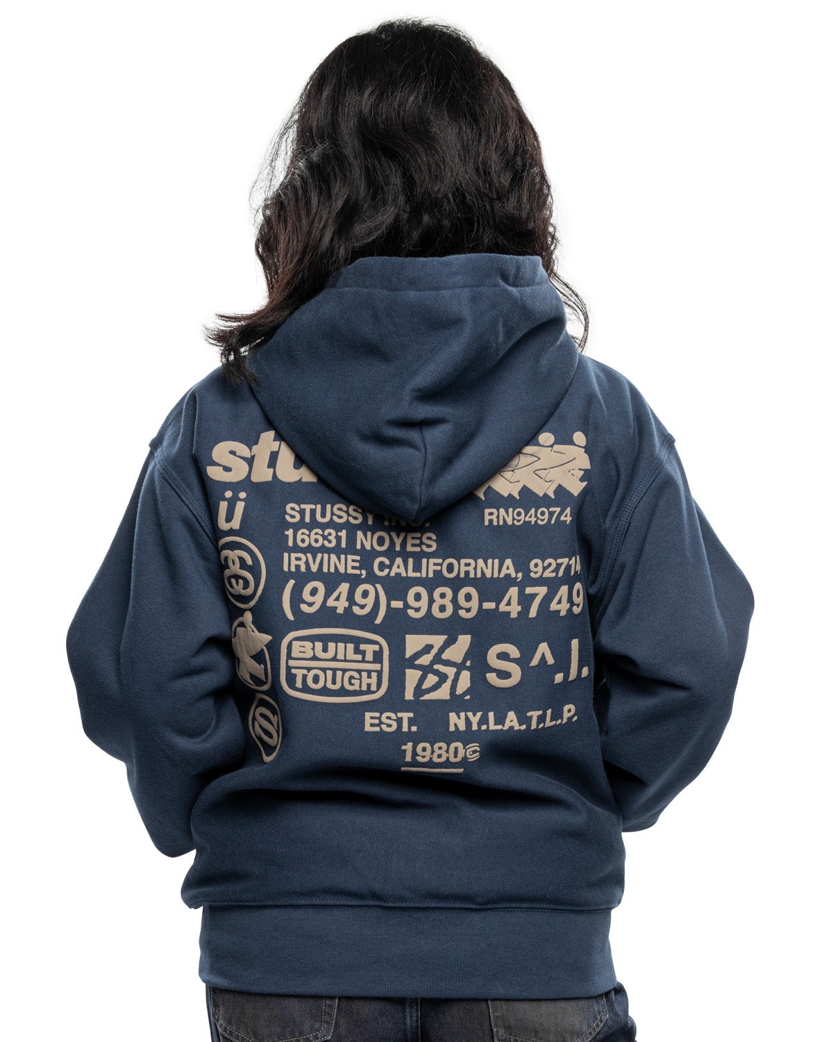 【Stussy】 DNA Zip Hoodie Navy Stussy DNA Zip Hoodie Navy Men's - SS24 - US