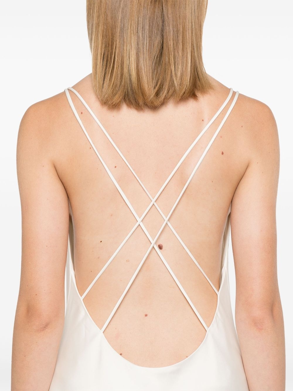 satin midi slip dress - 5