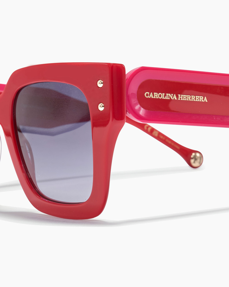 Square Frame Sunglasses With Contrast Temples 3