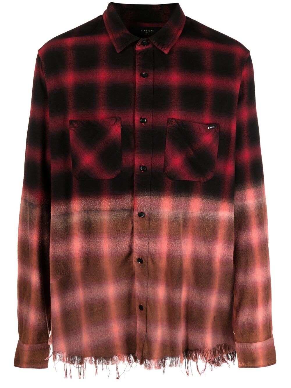 two-tone checked shirt - 1