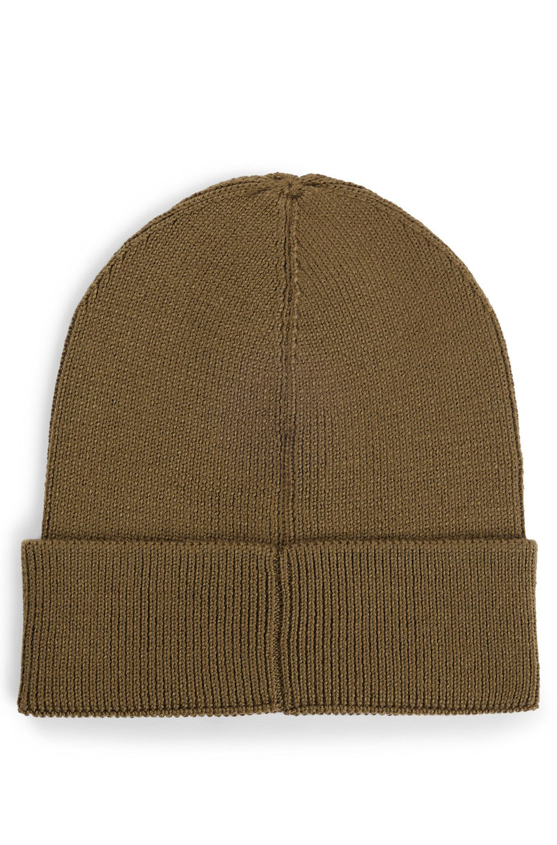 BOSS WOOL BEANIE HAT WITH LOGO BADGE outlook