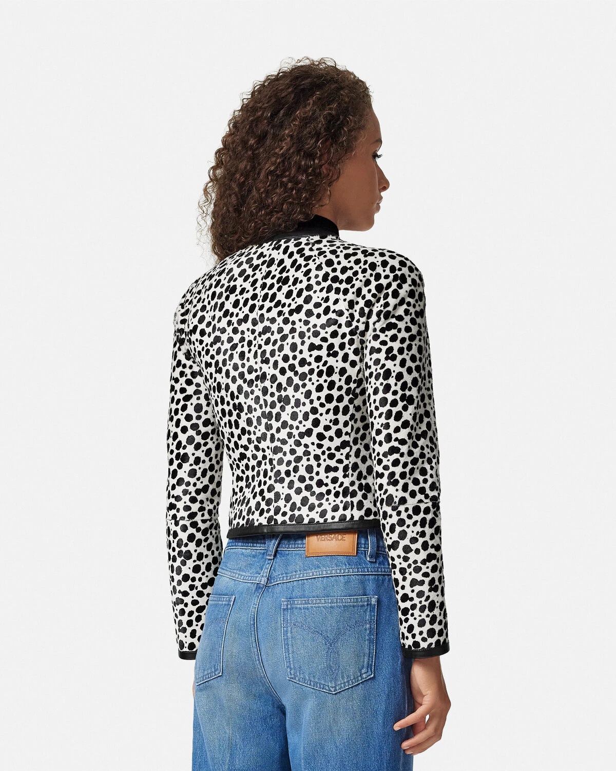 Dalmatian Pony-Effect Fitted Raglan Jacket - 5