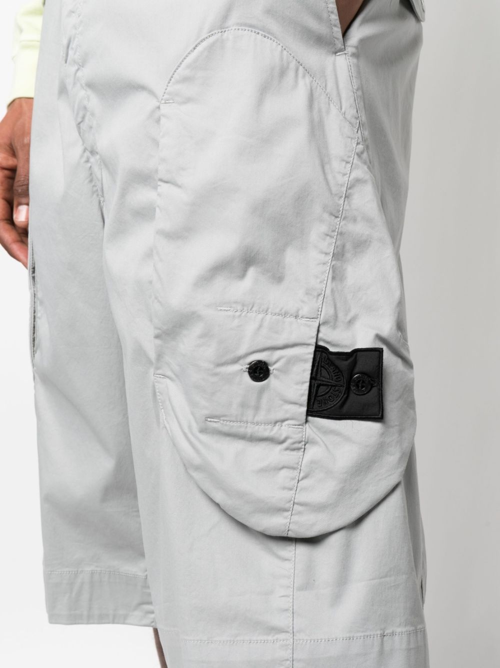 cotton-blend drop-crotch shorts - 5