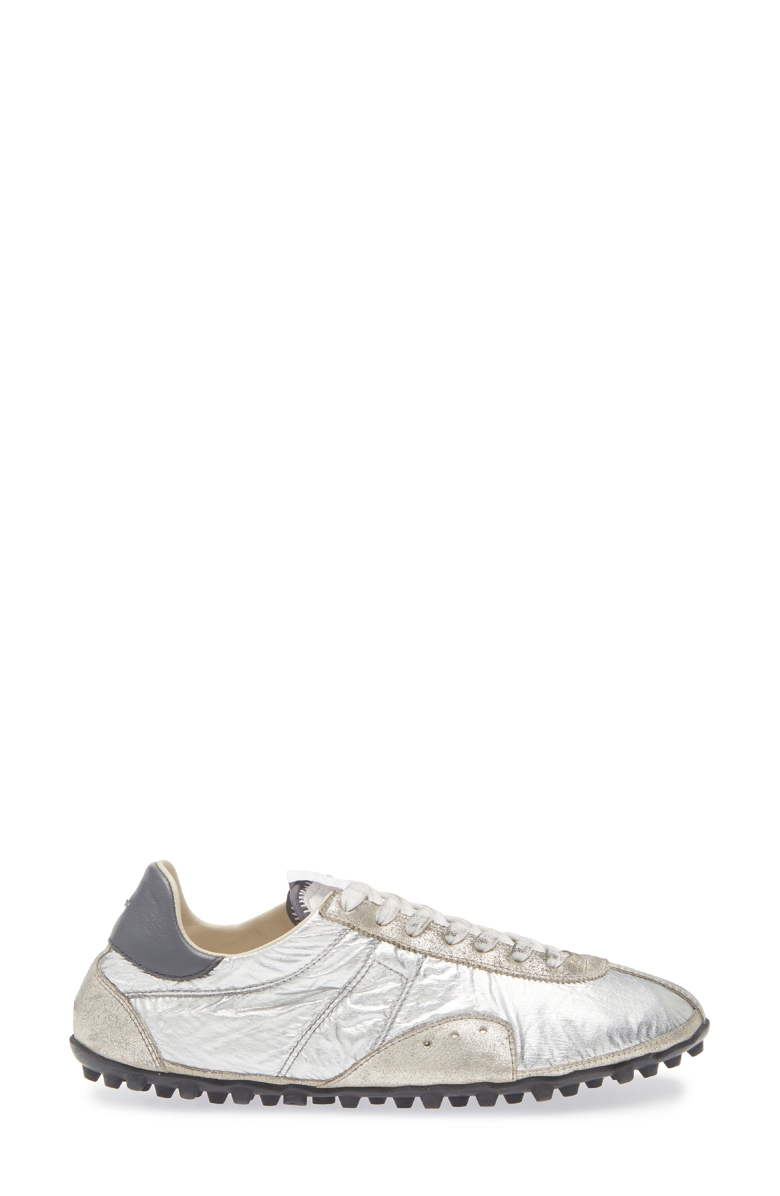 Maison Margiela Sprinters Low Top Sneaker in Silver/White/Natural at Nordstrom - 3