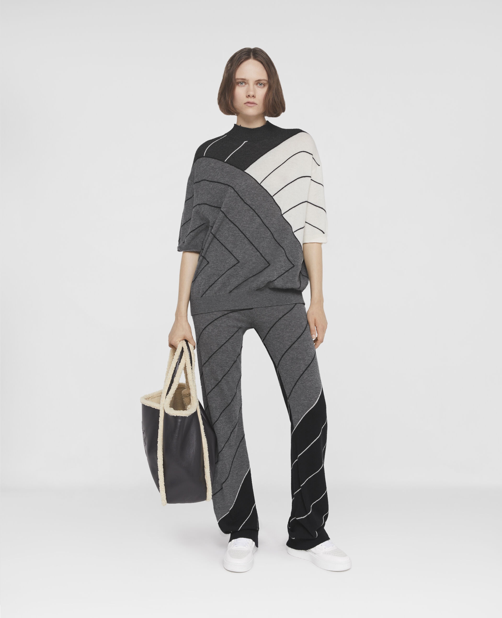 Stella by Stella 3D Stripes Wool Trousers - 2