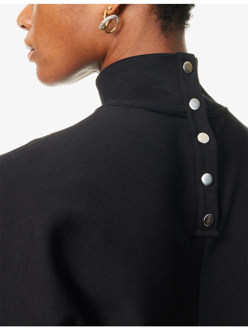 Ribbed High-Neck Cotton-Jersey Top - 5