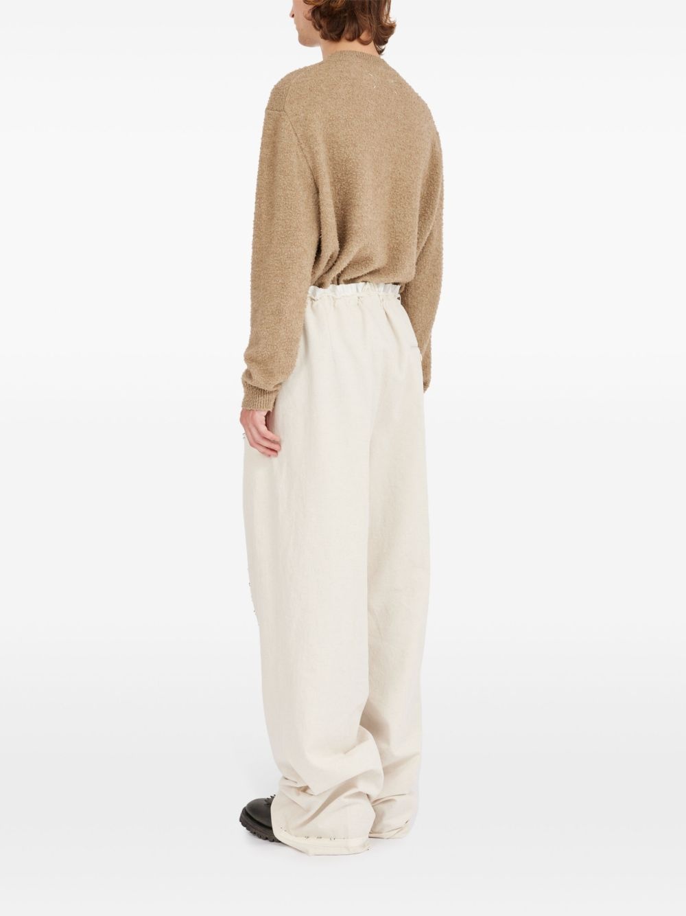 cotton-linen pants - 5