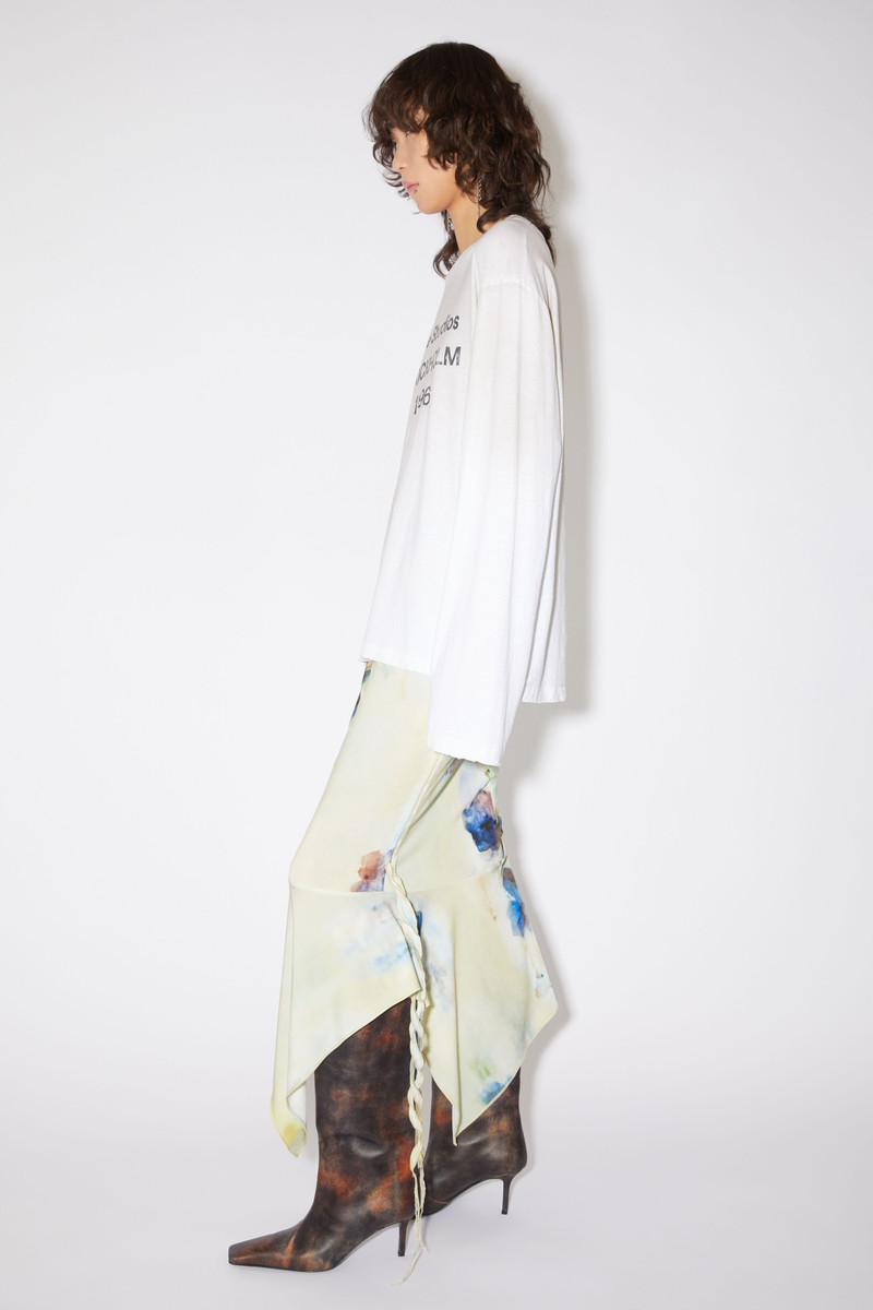 Printed asymmetric skirt - Light blue 4