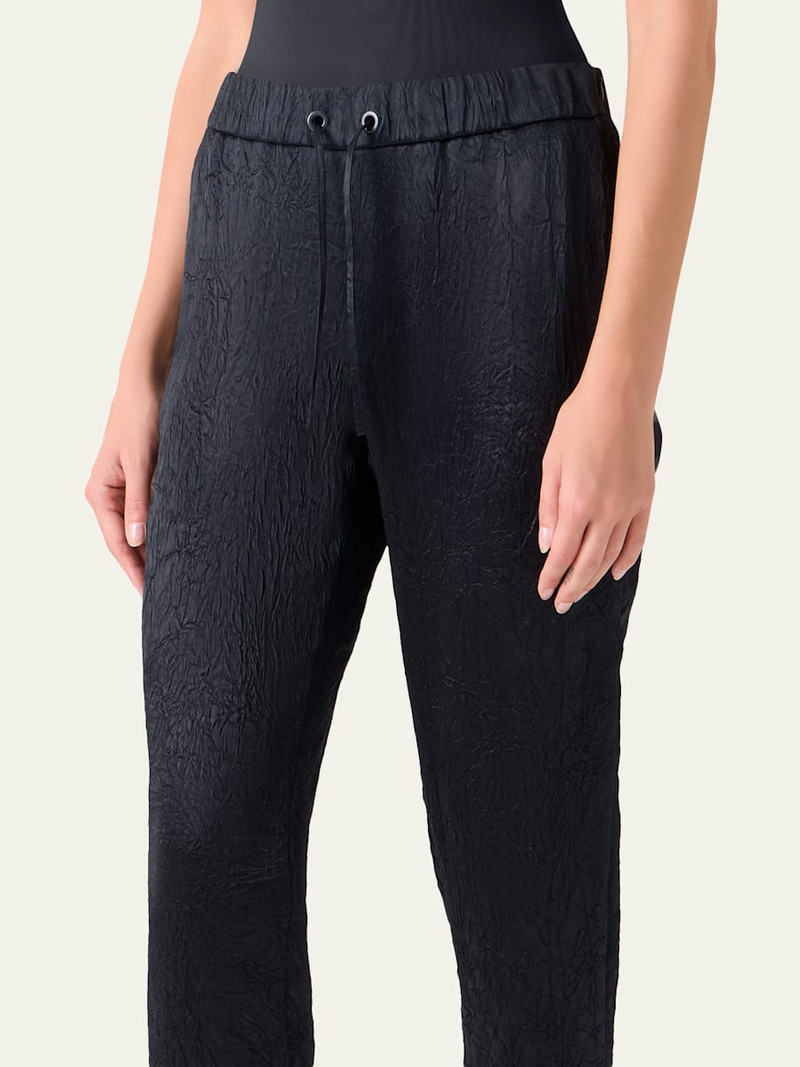Mike Crinkled Satin Ankle Jogger Pants 5