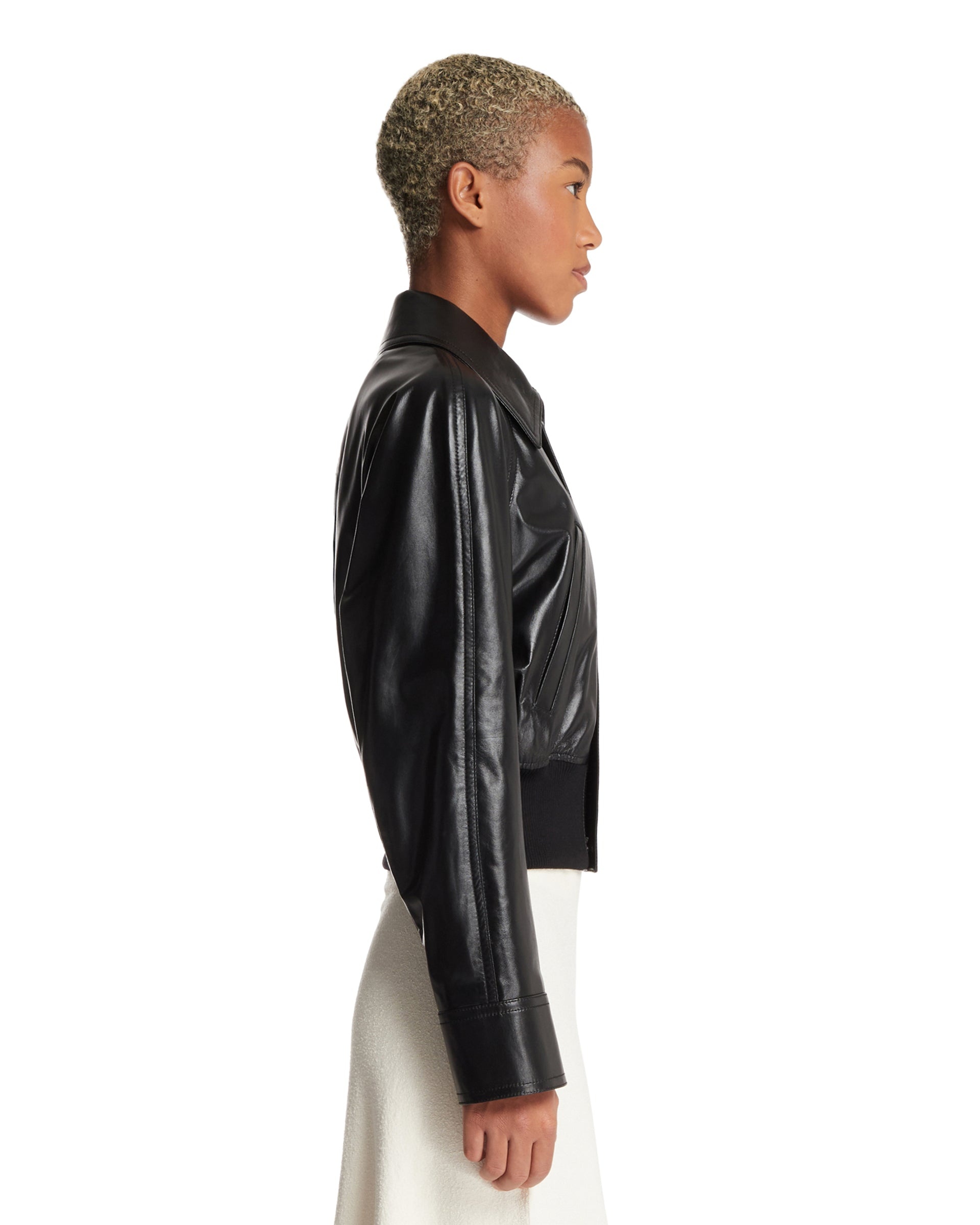 Black Lightweight Leather Jacket - 5