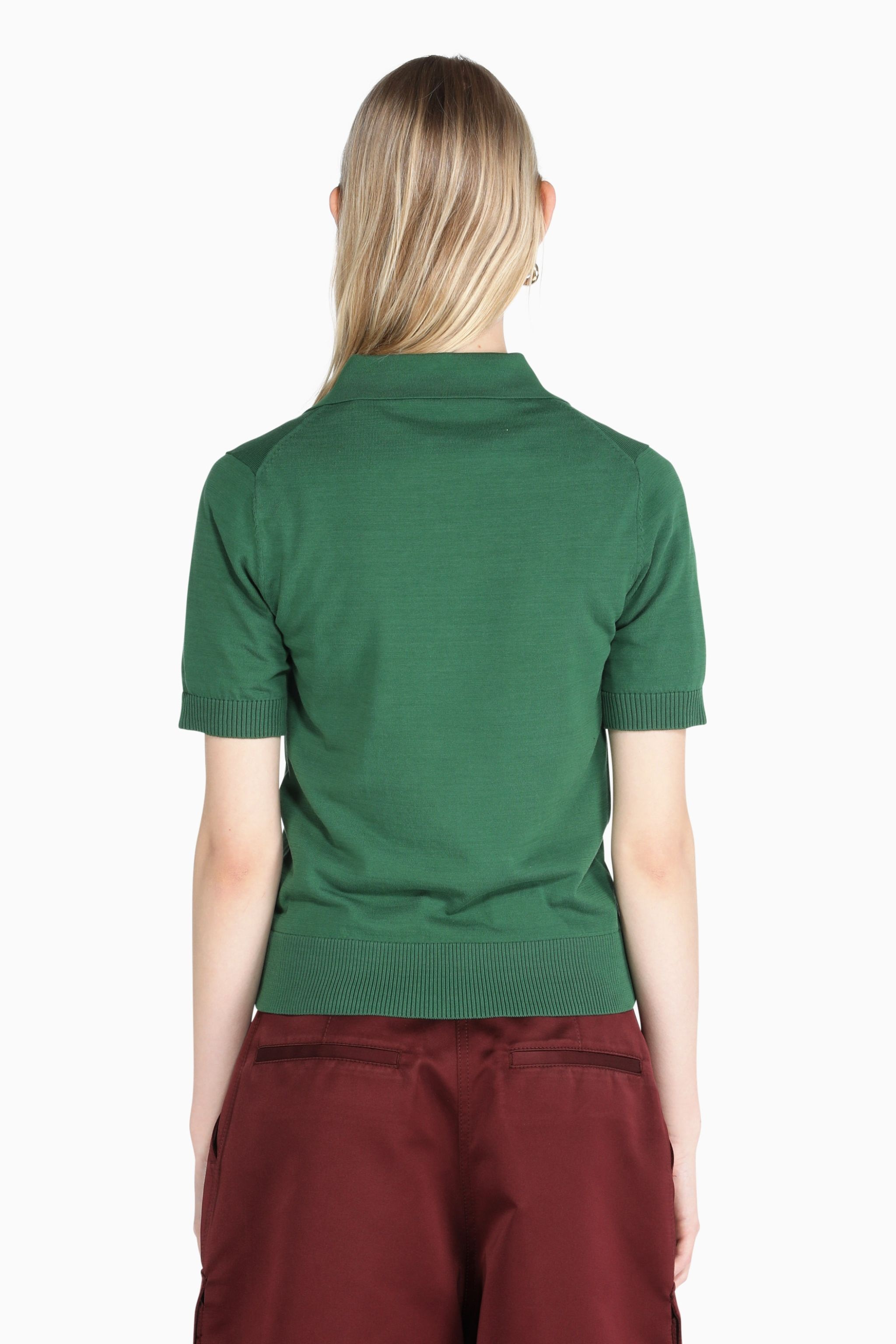 CRYSTAL-EMBELLISHED POLO SWEATER - 2