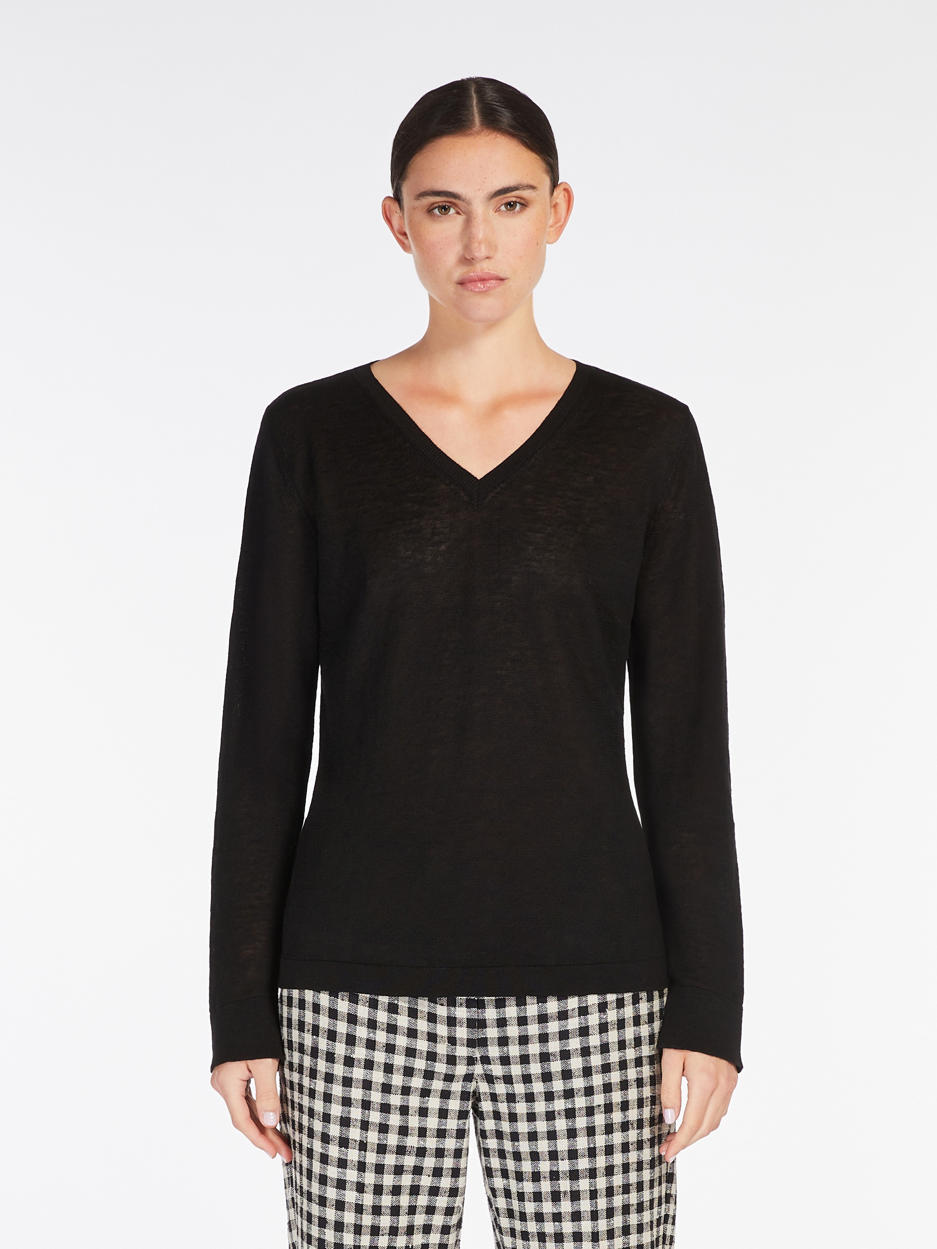 ZAFFIRO Linen V-neck sweater - 3