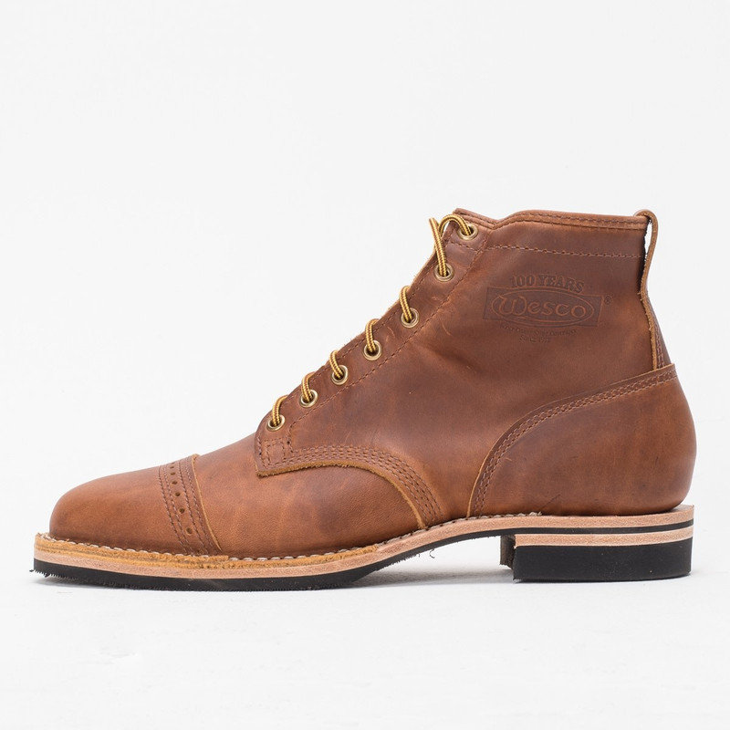 Iron Heart IHWE-ALEX-TAN Iron Heart Int'l x Wesco® - 7" Domain Toe Cap Boot - British Tan outlook