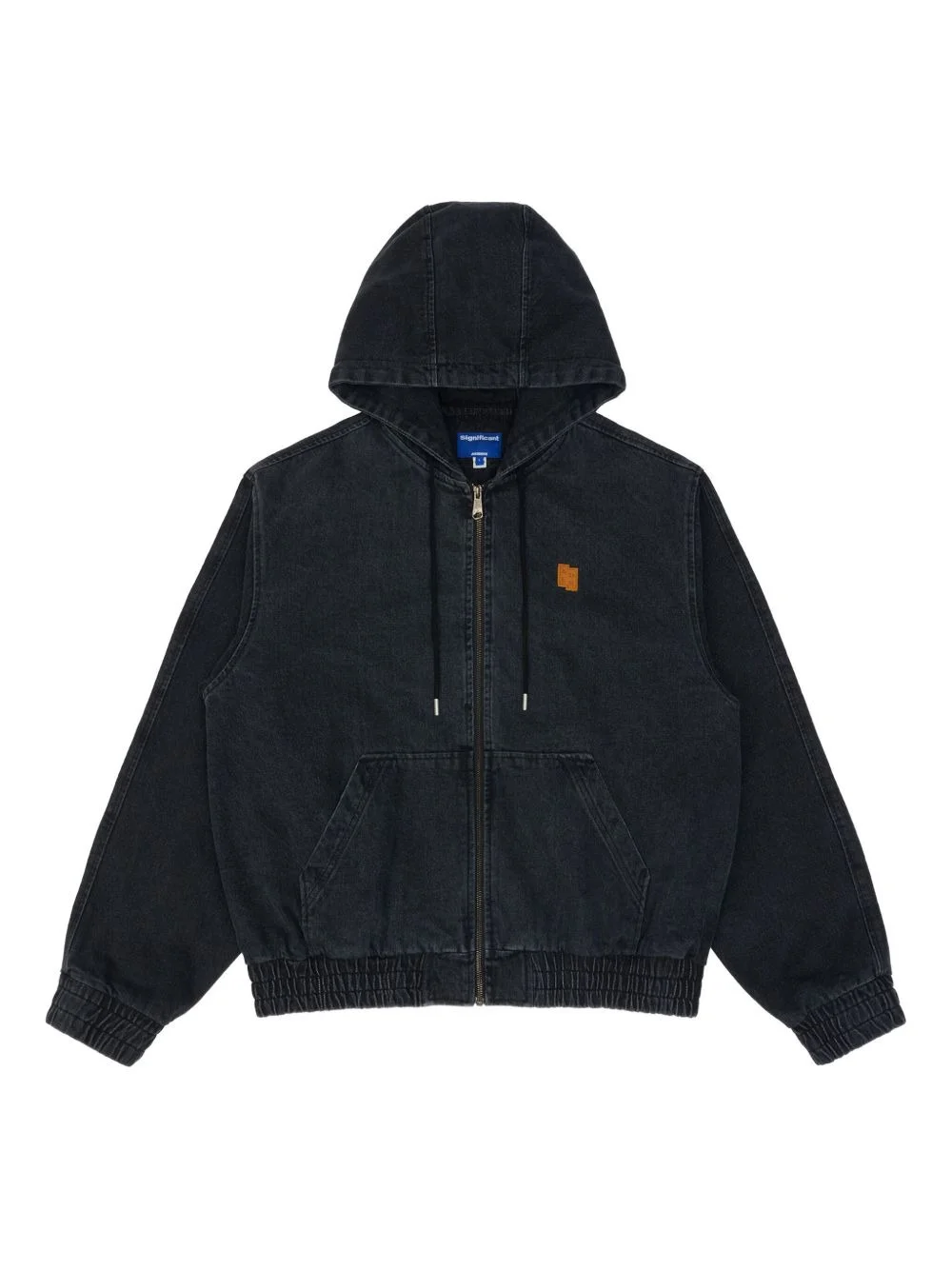 hooded drawstring jacket - 1