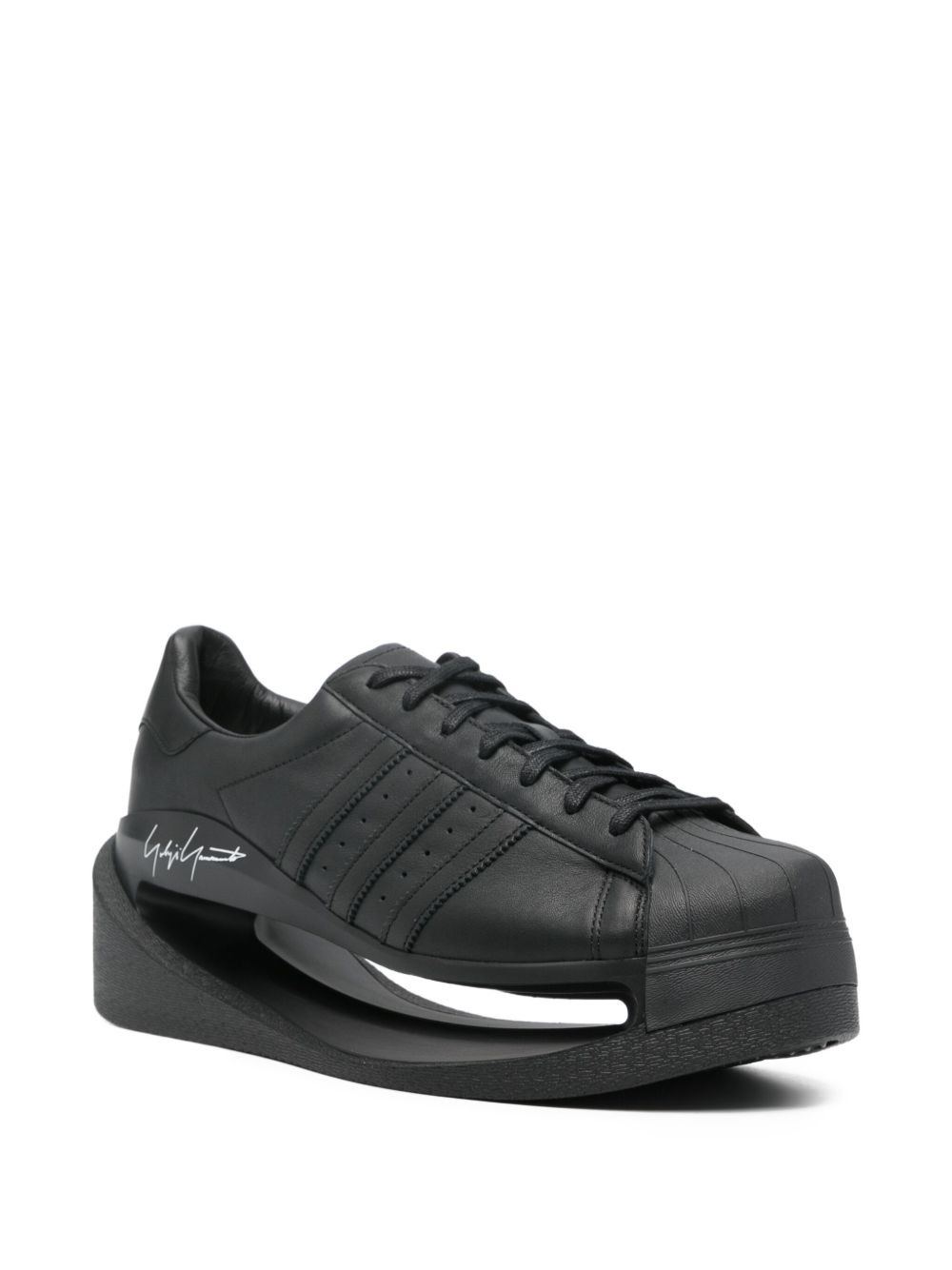 platform leather trainers - 2