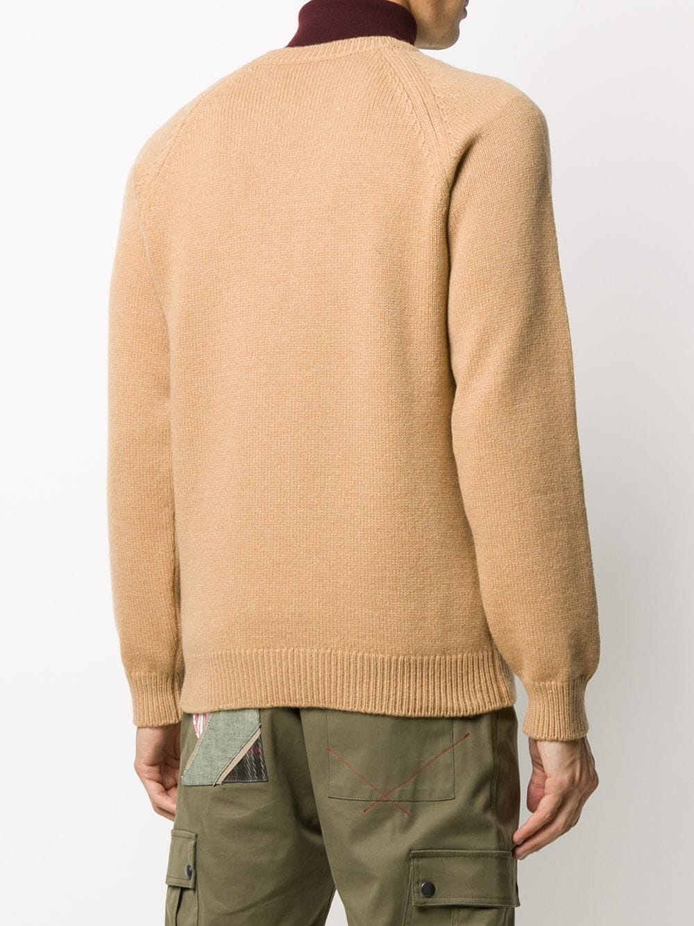 ribbed edge crew neck jumper - 4