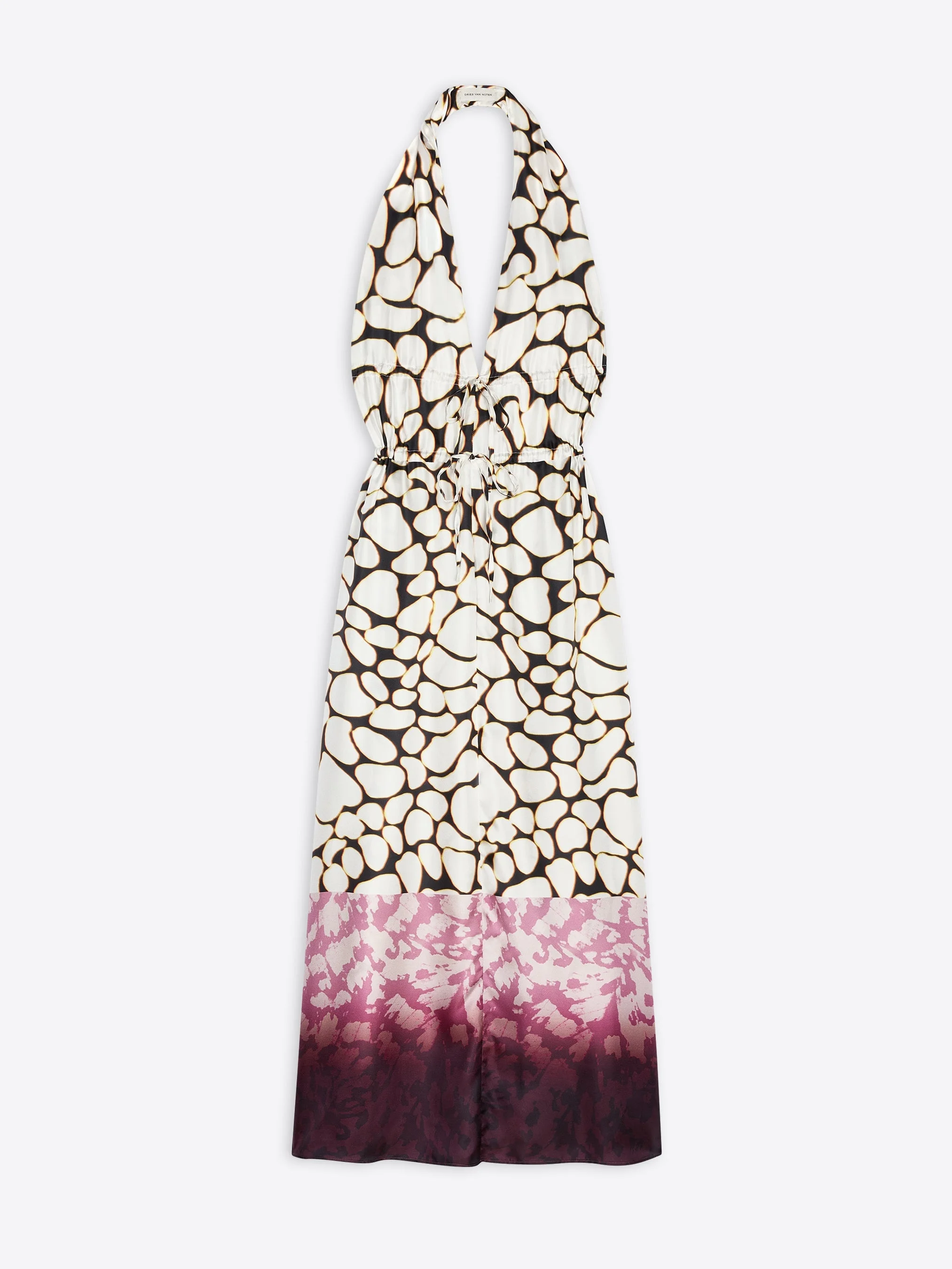 SILK HALTER DRESS - 1