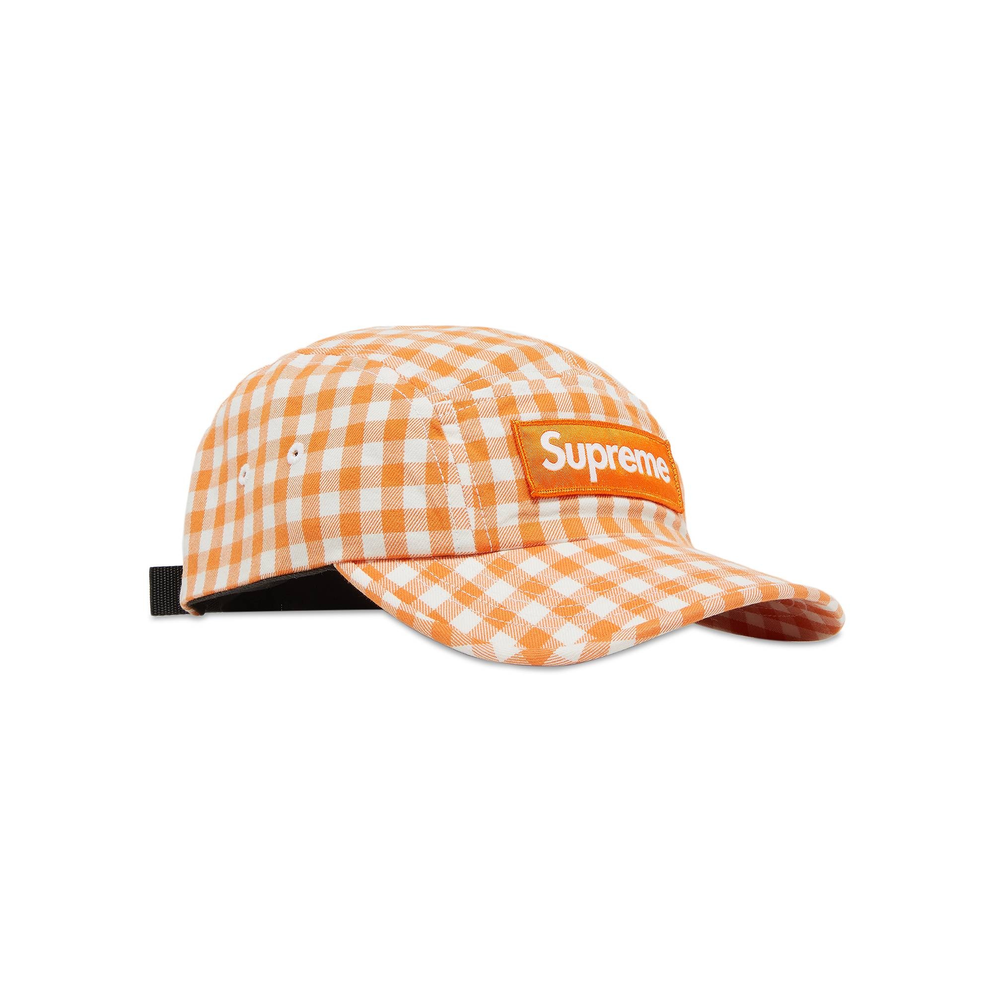 Supreme Gingham Camp Cap 'Orange' - 2