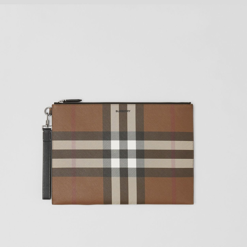 Large Check Zip Pouch 1