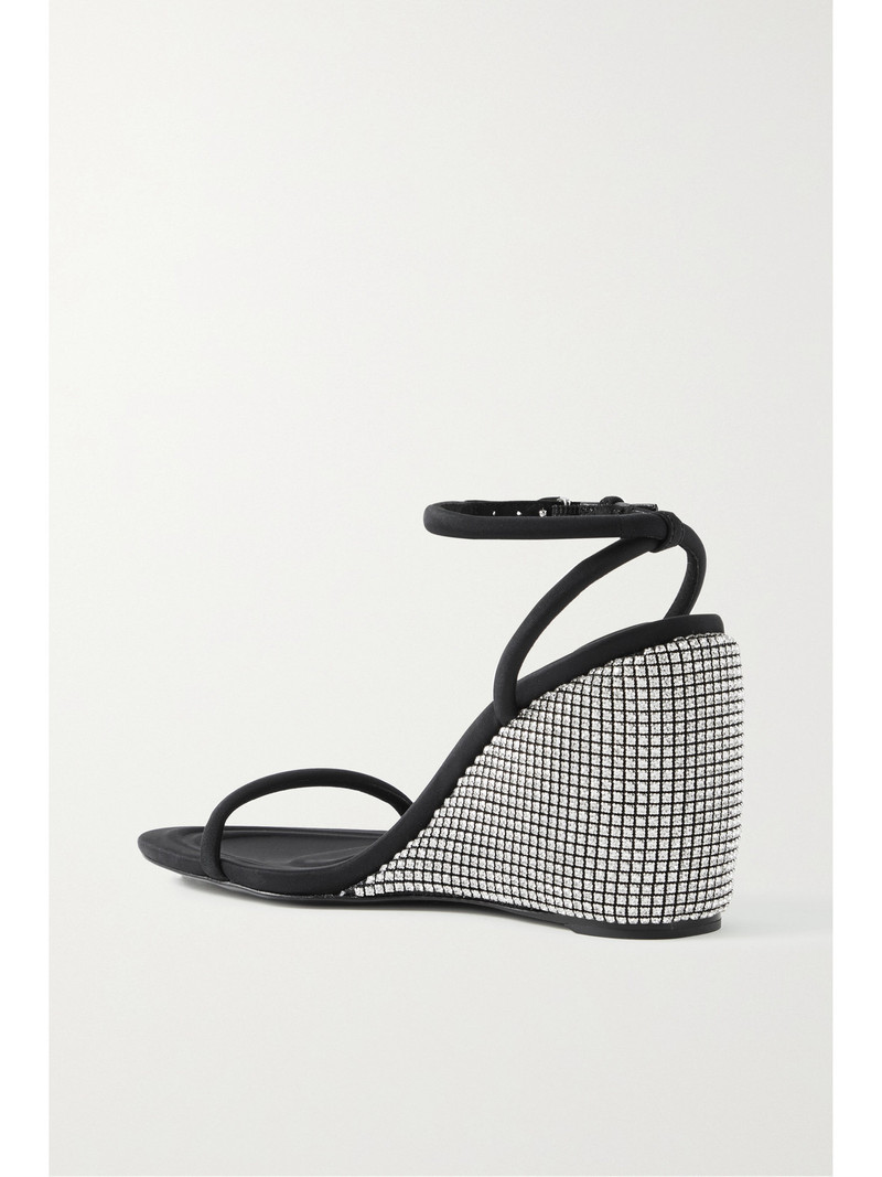 Dahlia Crystal-embellished Stretch Wedge Sandals 3