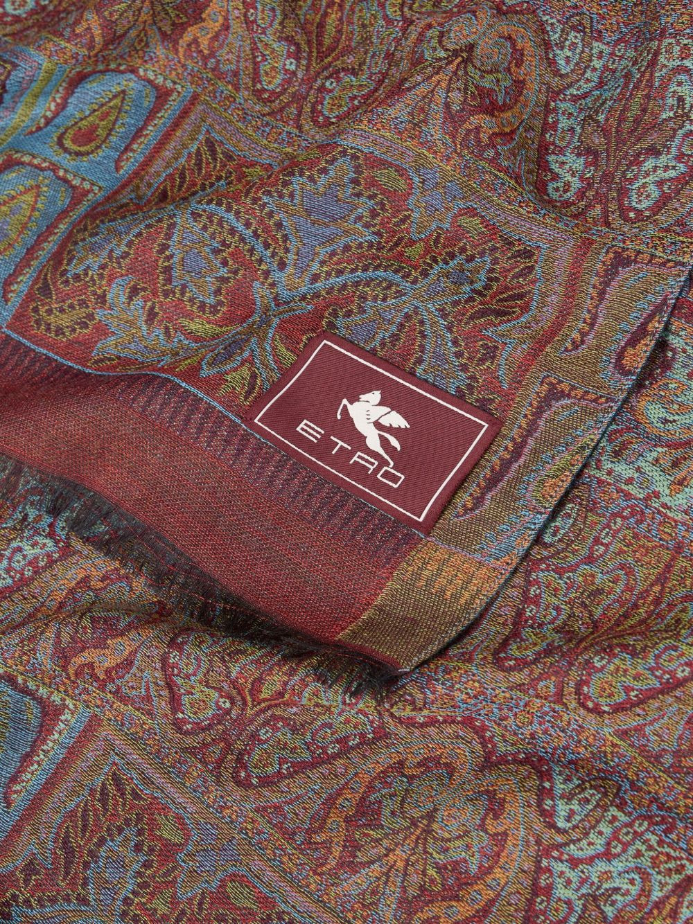 paisley jacquard scarf - 2