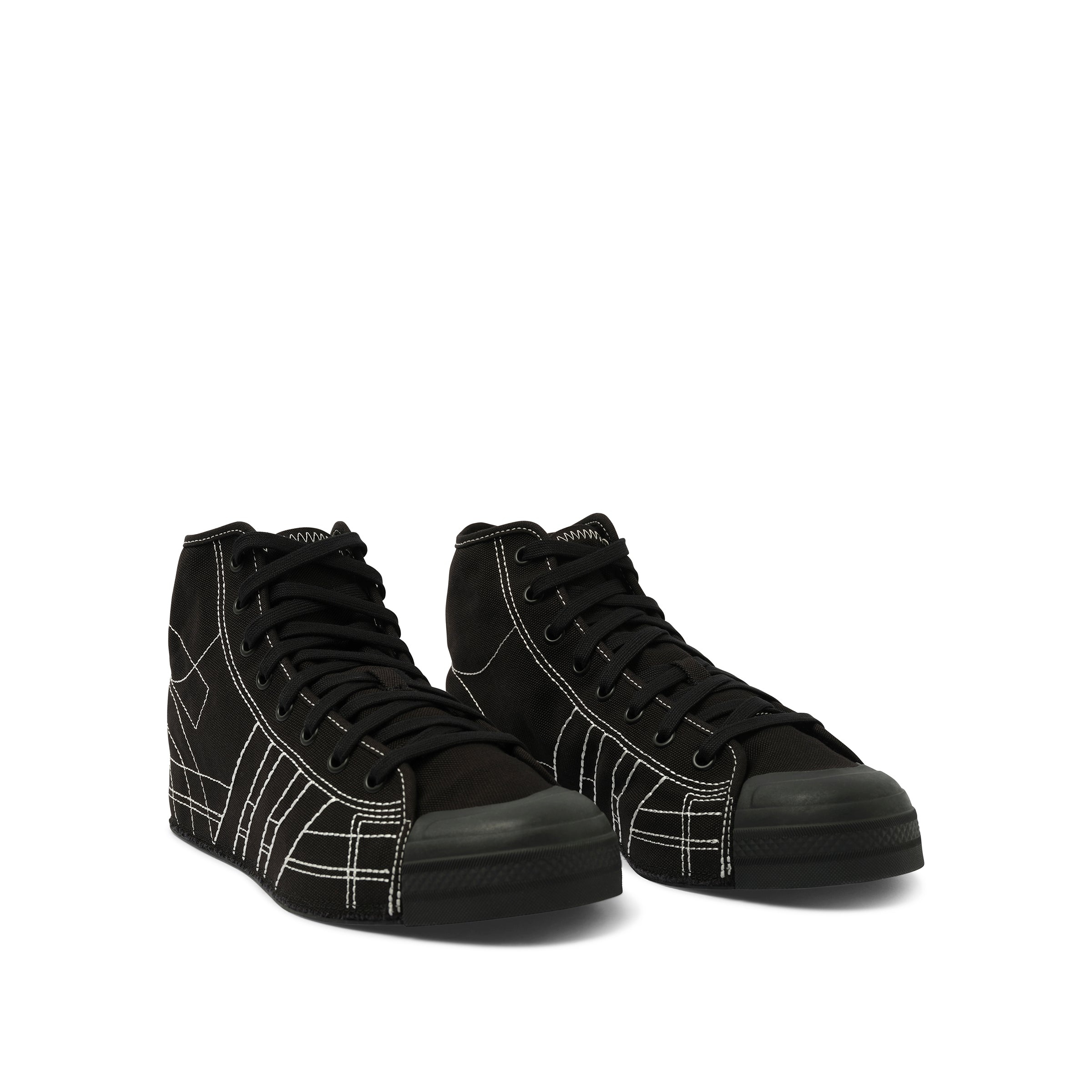 Nizza High Sneaker in Black/Off White - 2