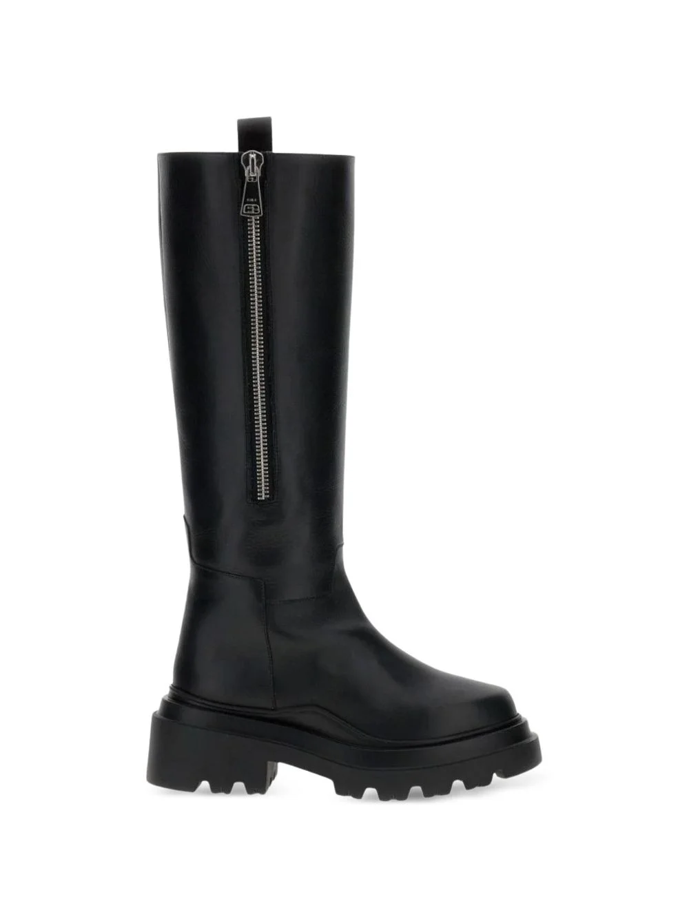 zip-fastening lug-sole boots - 1