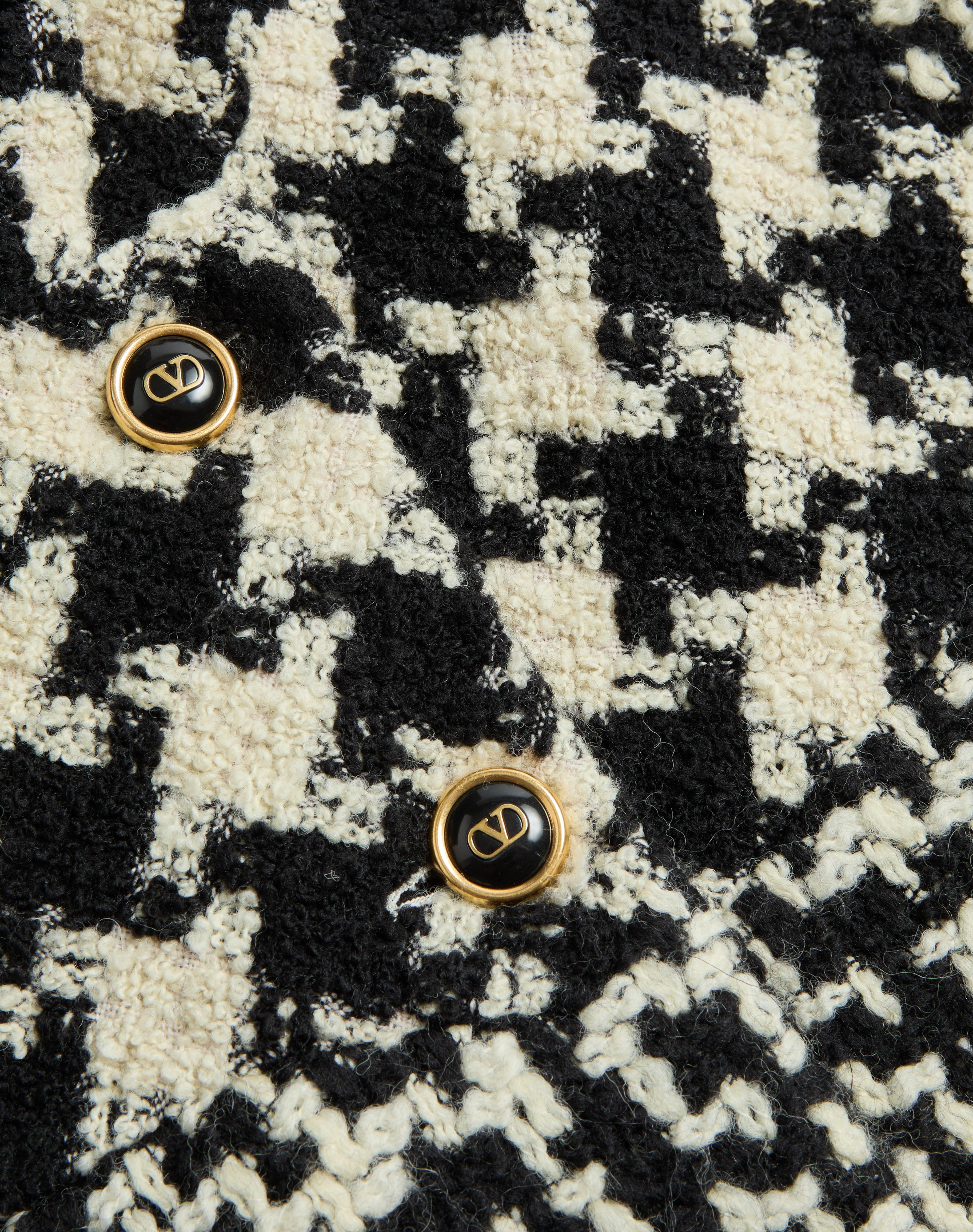 GEOMETRIC TWEED CAPE - 3